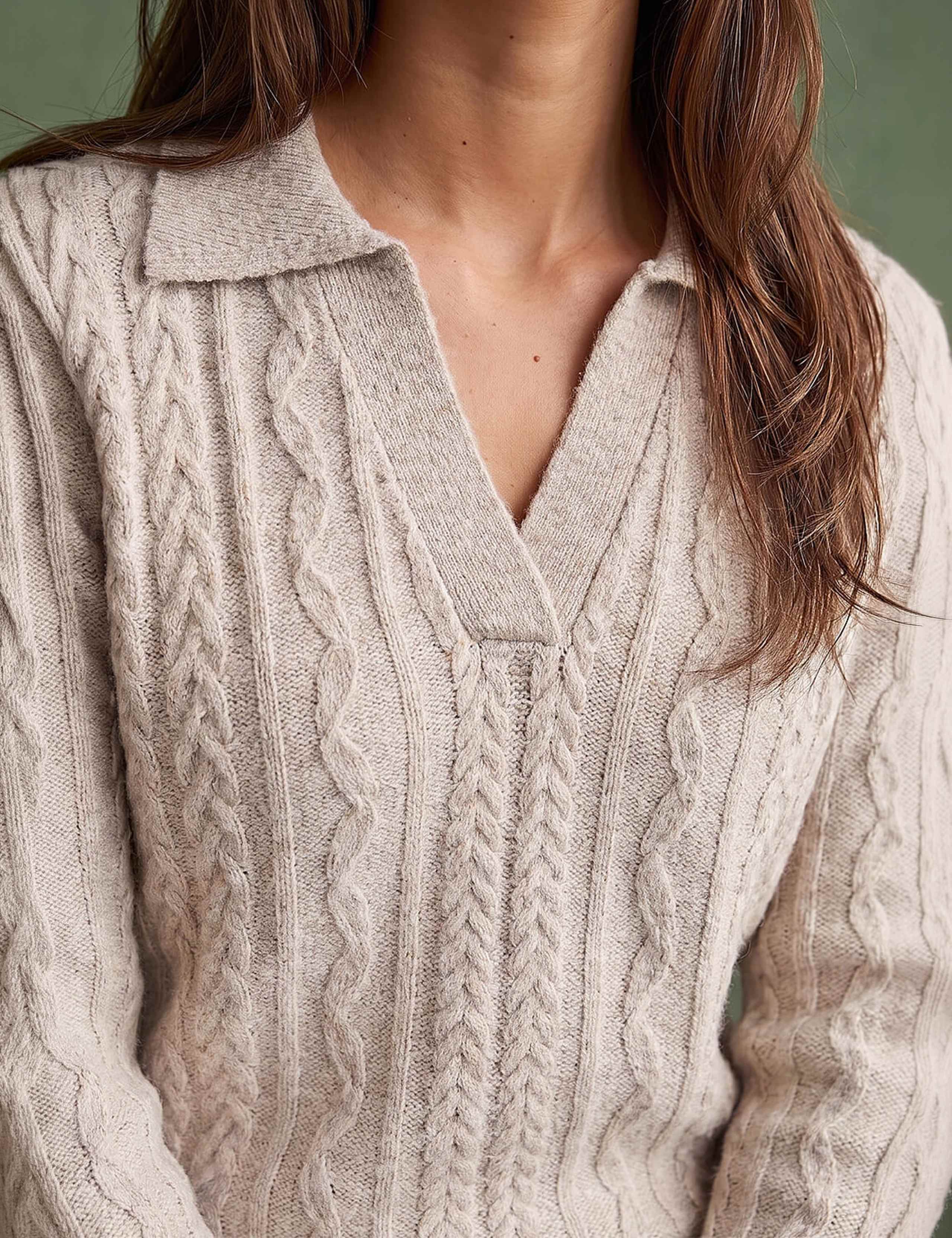 Cable Knit Henley Jumper 4 of 4