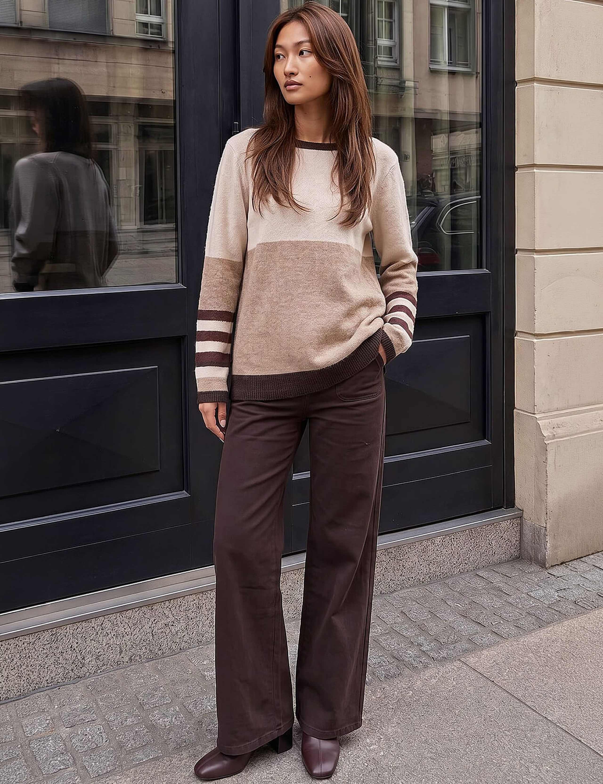 Colour Block Striped Jumper 1 of 4