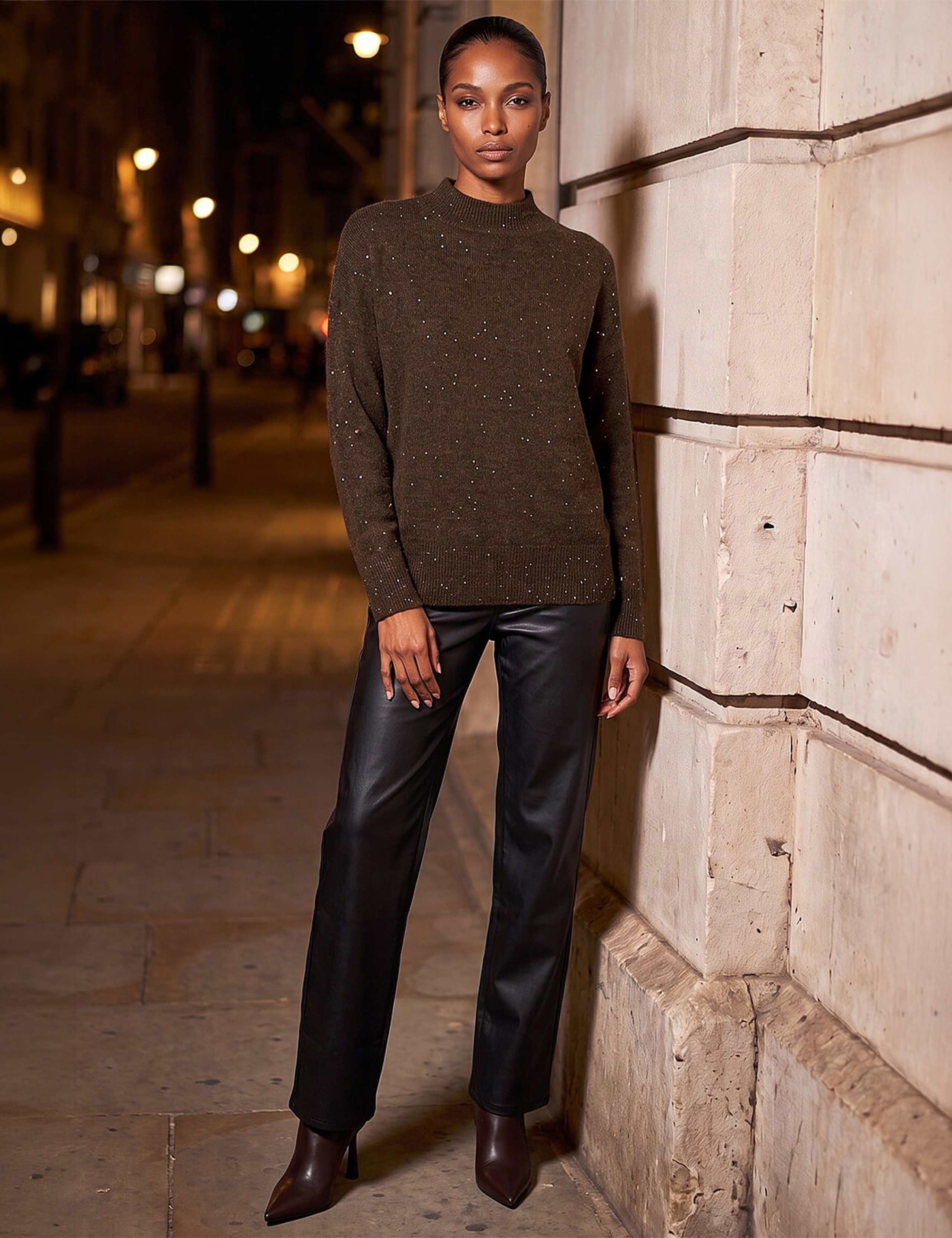 Sequin Crew Neck Knit Jumper 2 of 4
