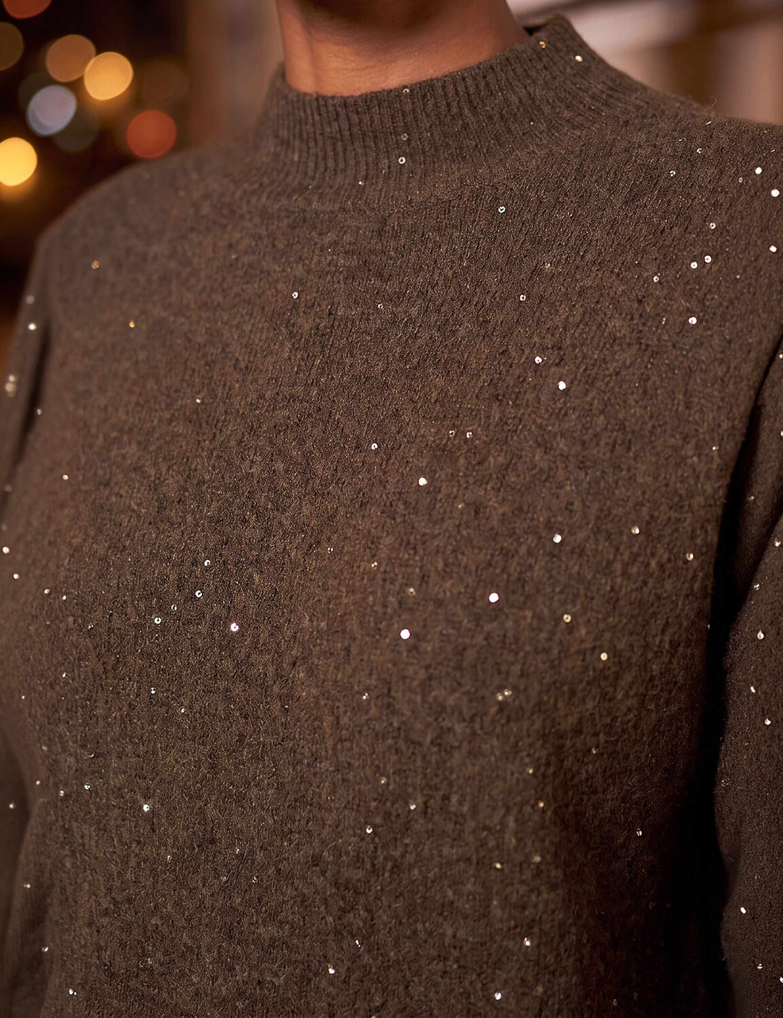 Sequin Crew Neck Knit Jumper 4 of 4