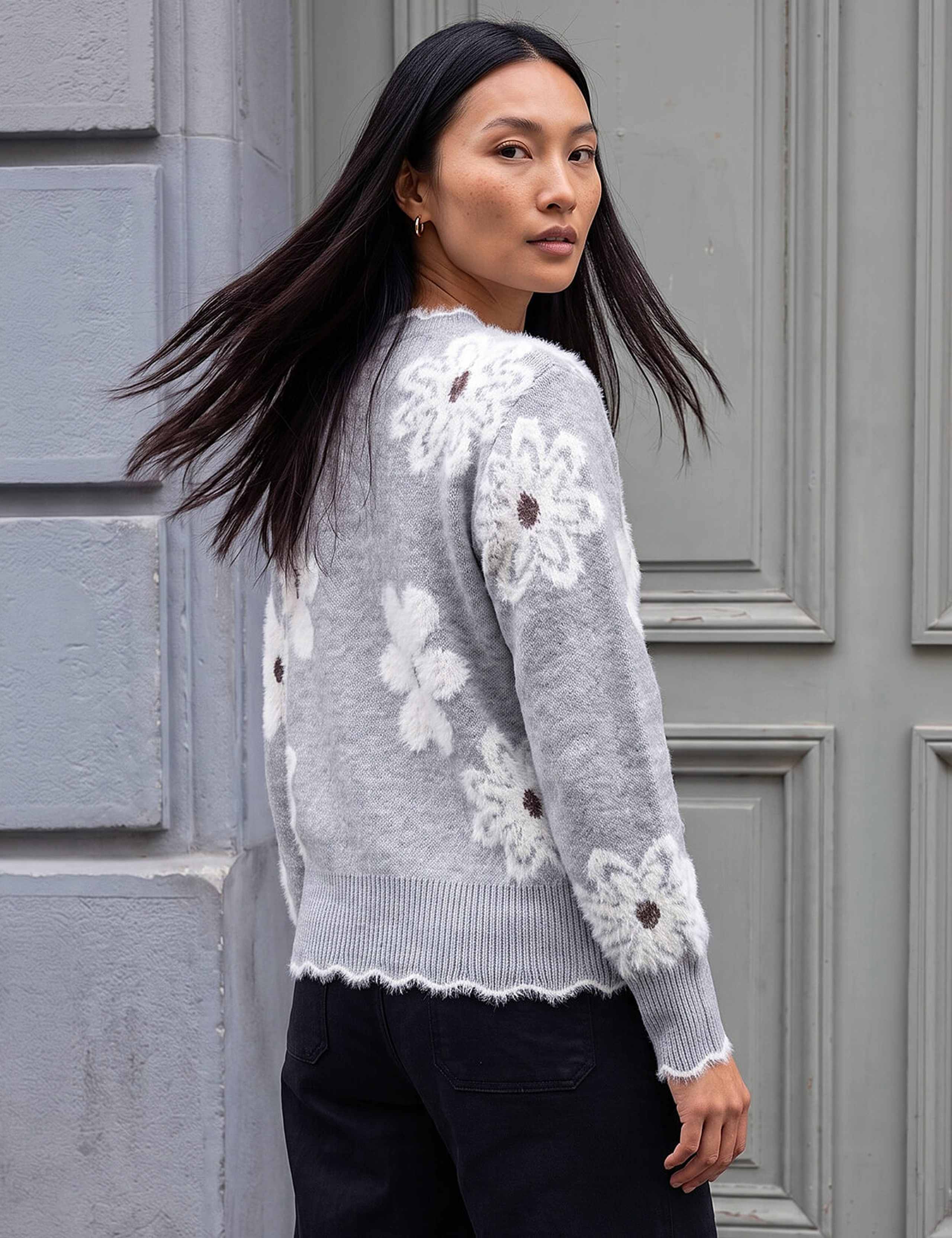 Fluffy Floral Jumper 3 of 4