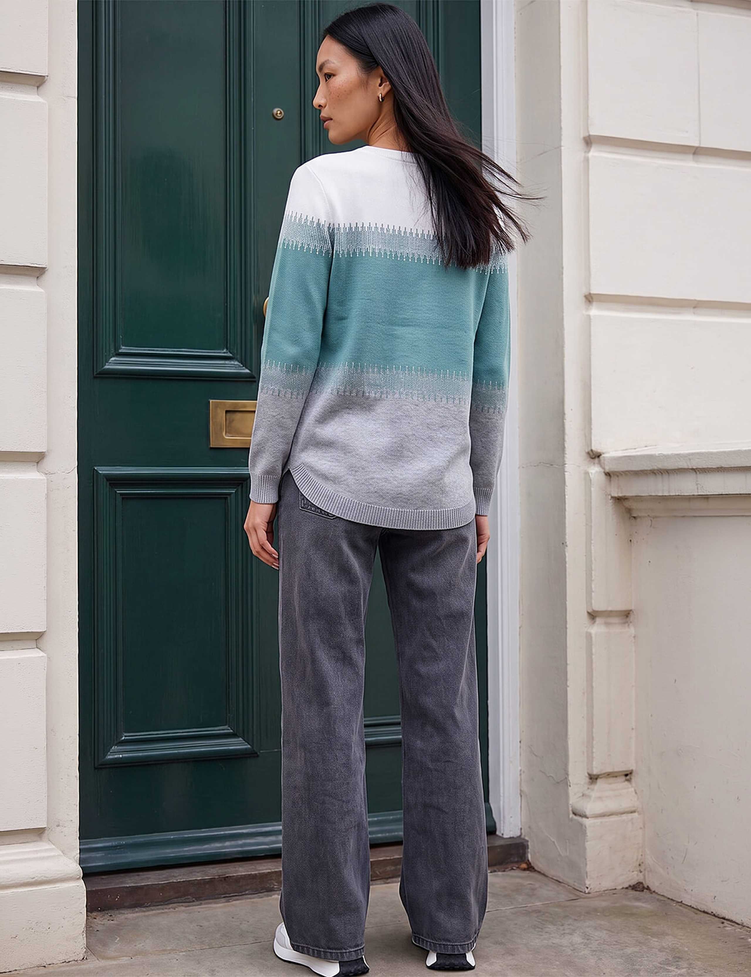 Rayon Blend Colour Block Embellished Jumper 3 of 4