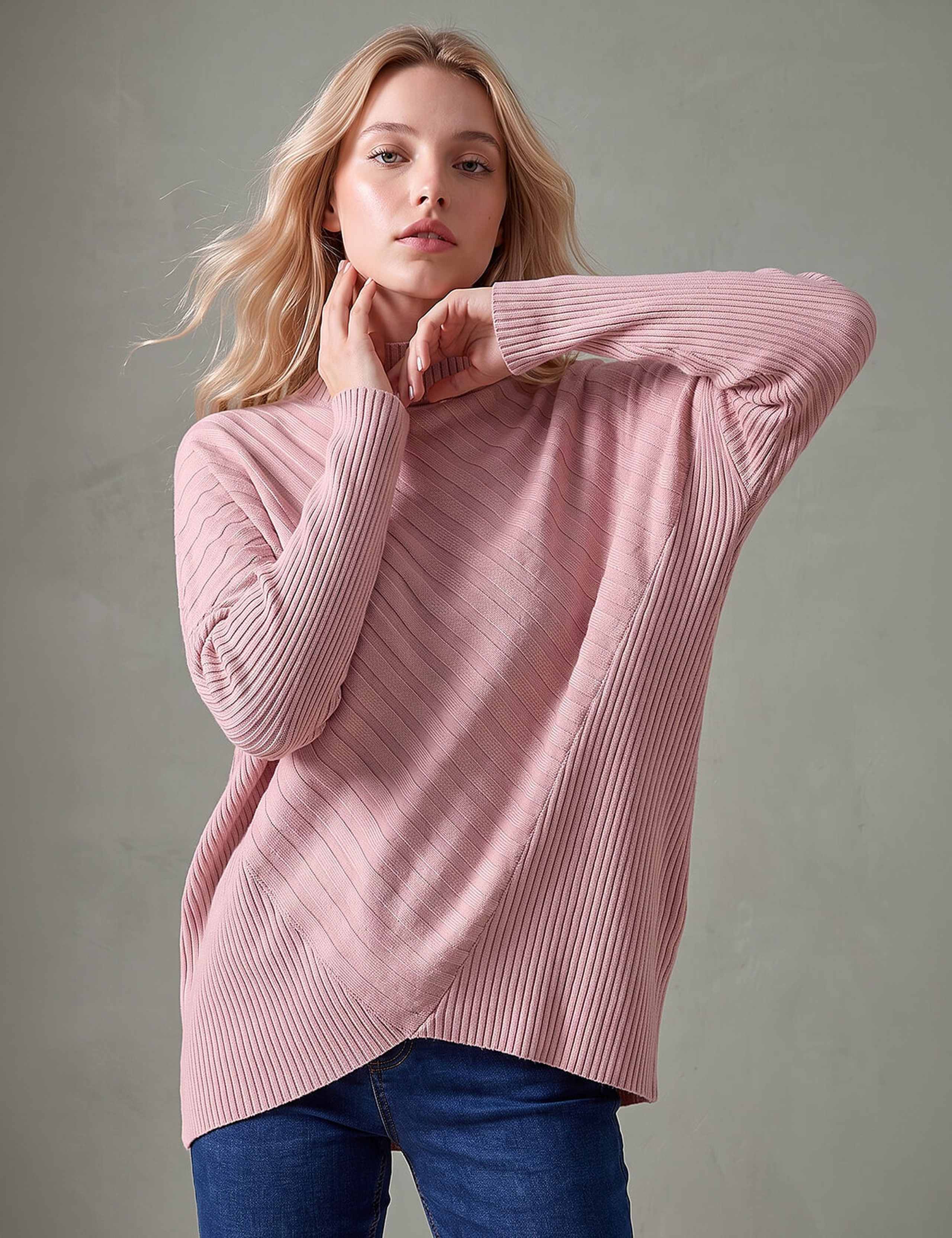 Rayon Blend Oversized Jumper 1 of 4