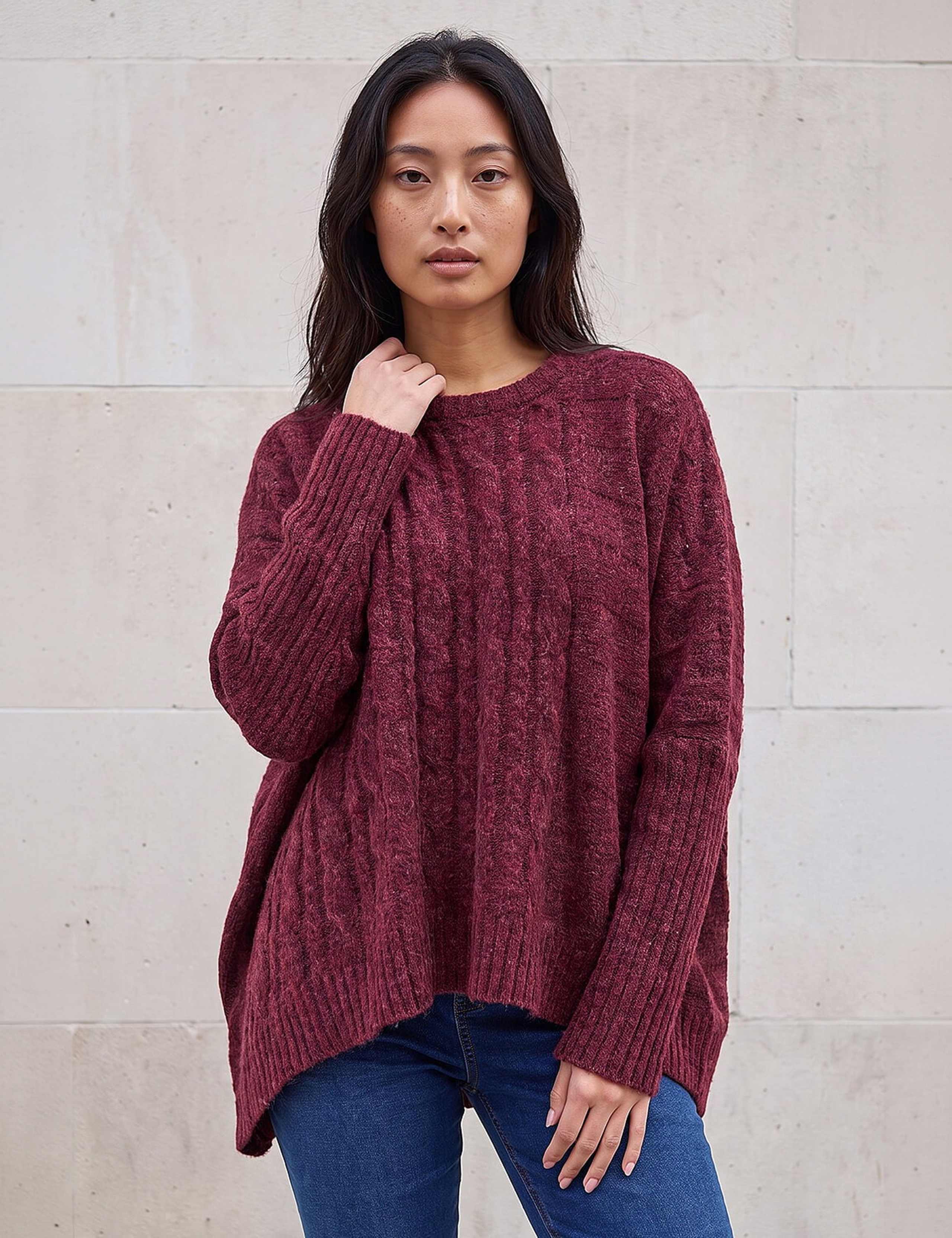 Petite Contrast Cable Jumper 1 of 4