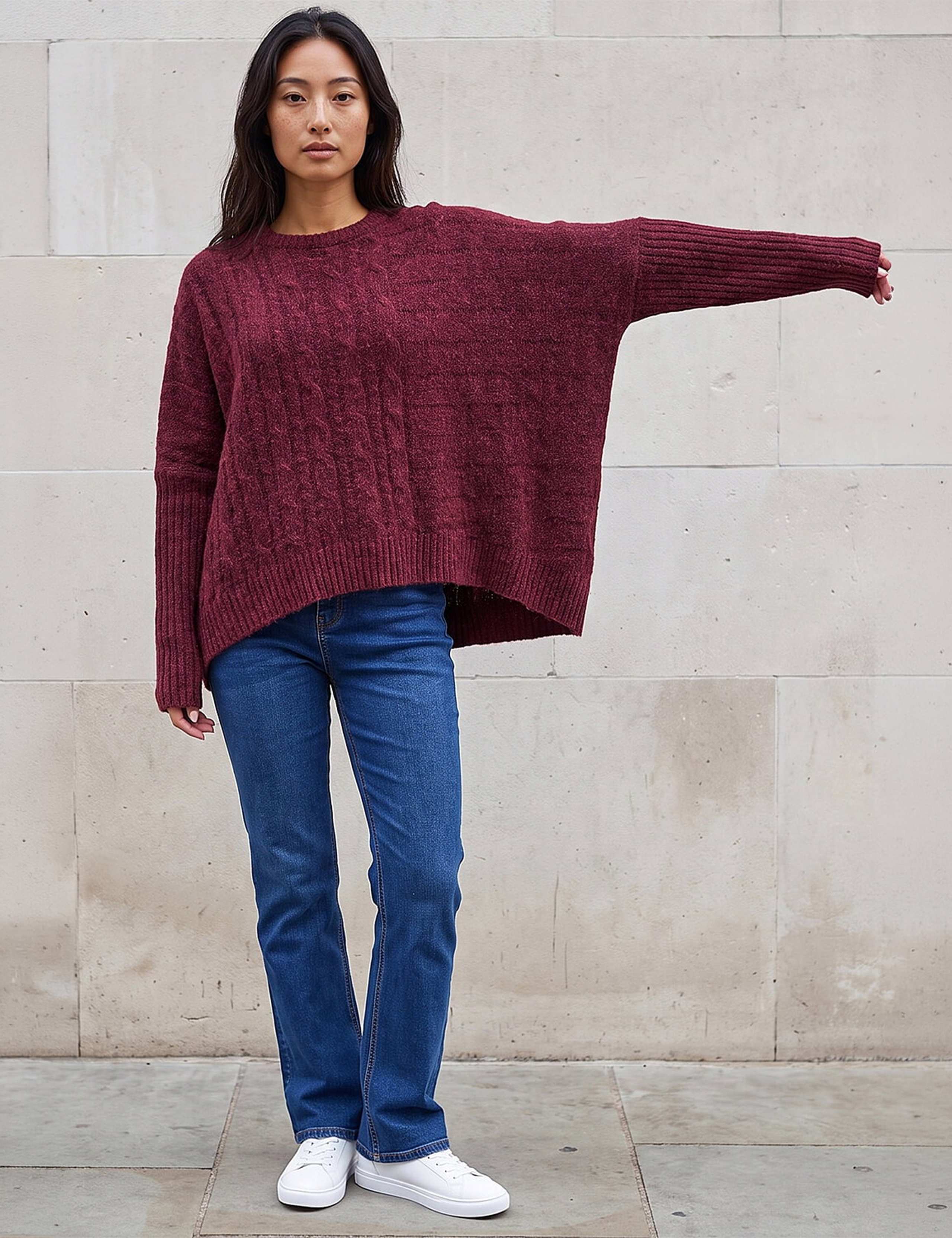 Petite Contrast Cable Jumper 3 of 4