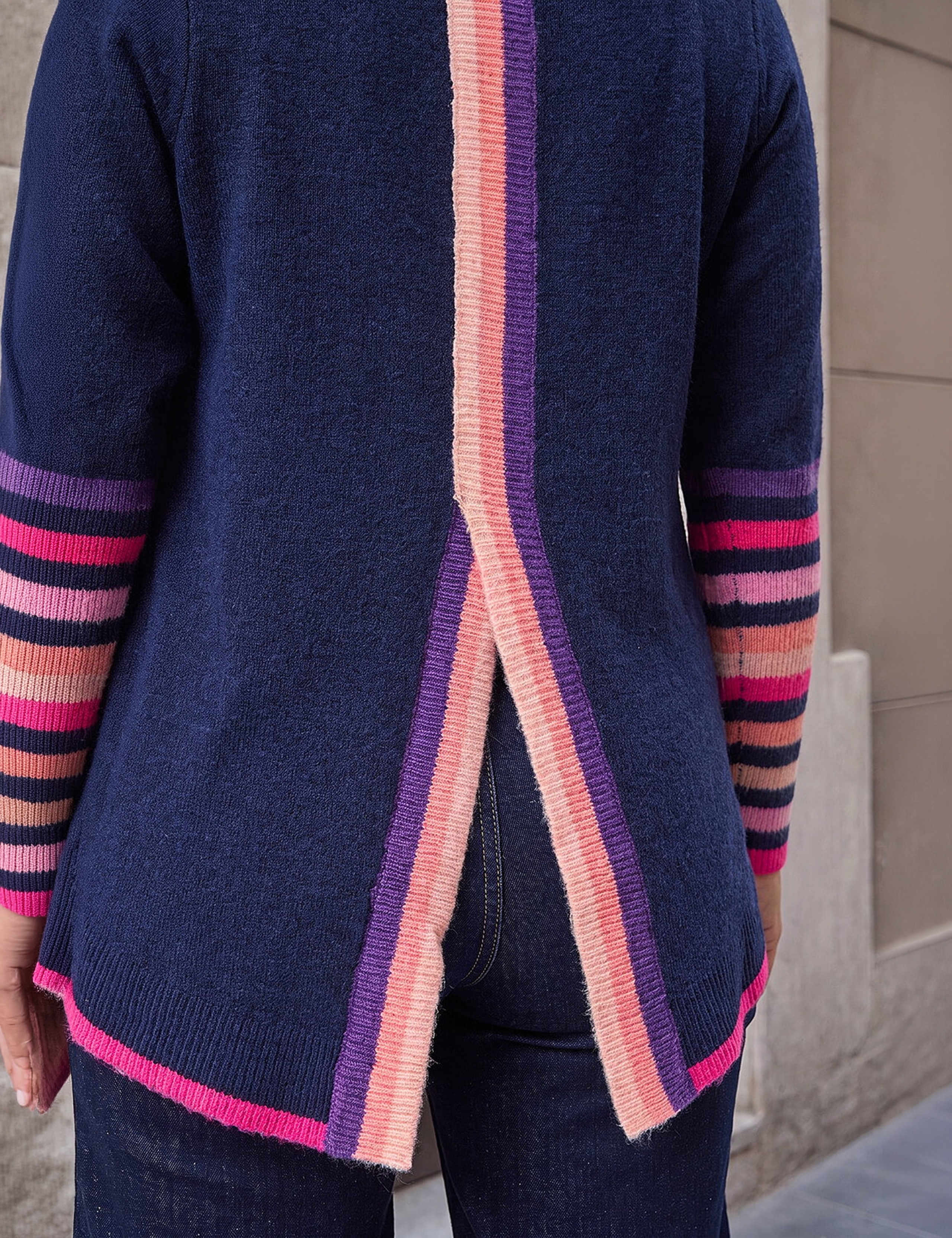 Contrast Stripe Acrylic Knit Jumper 4 of 4