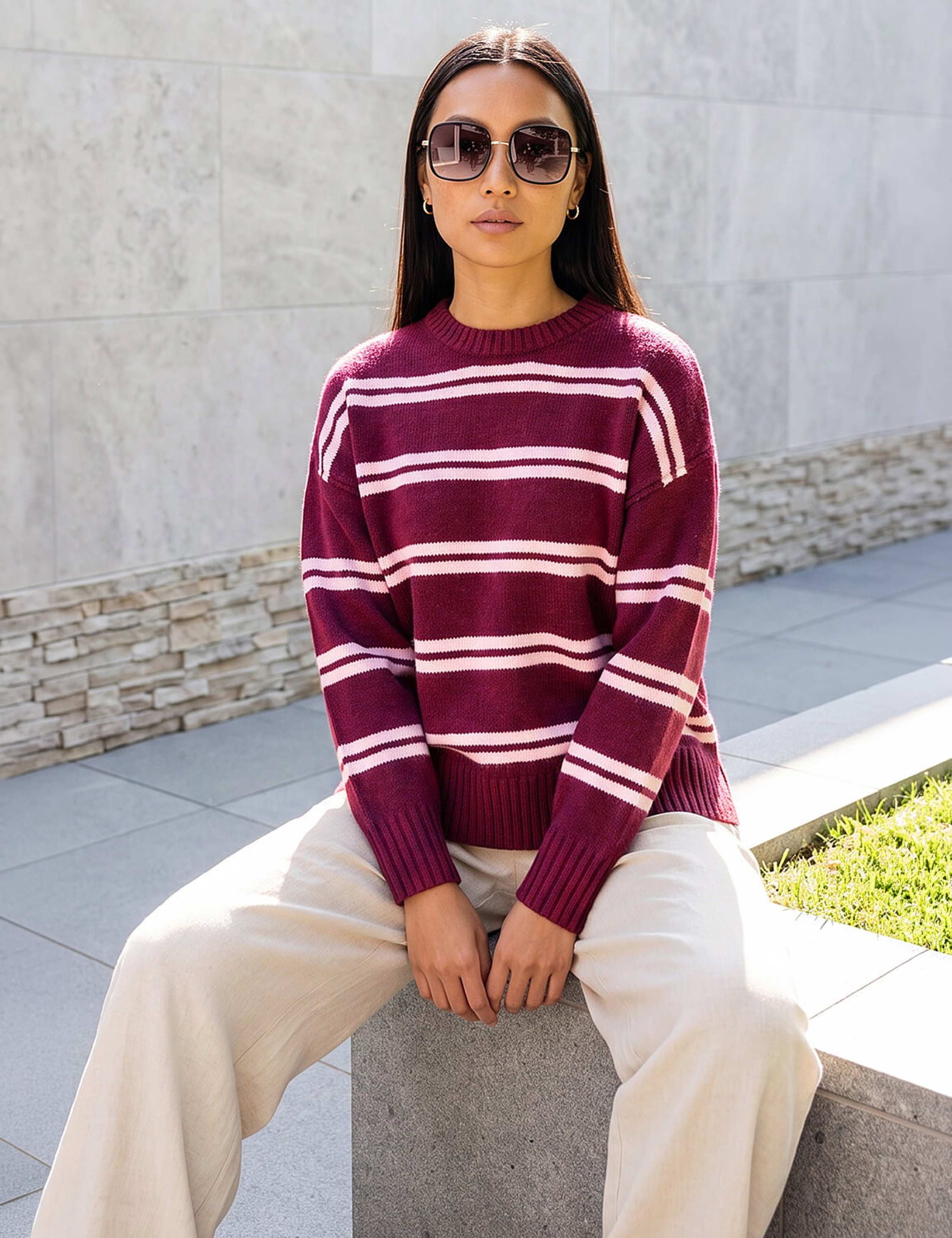 Striped Crew Neck Jumper 1 of 4