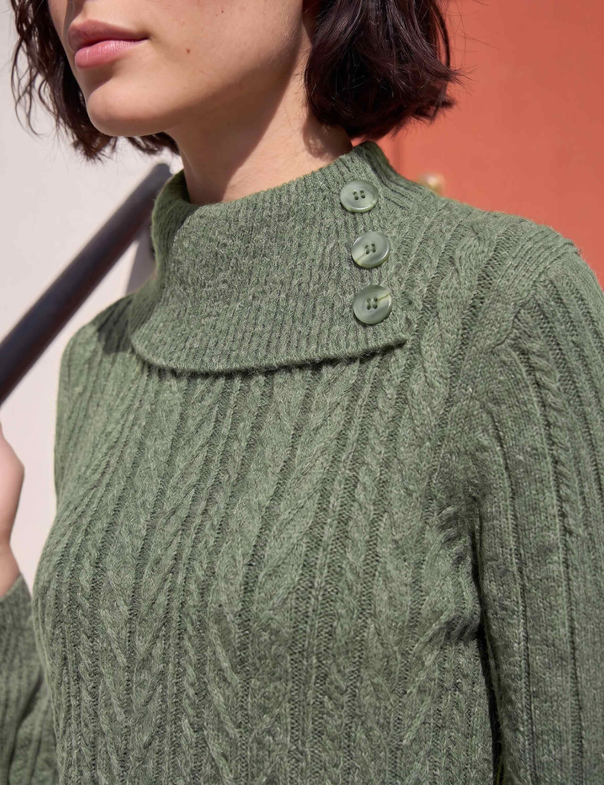 Cable Knit Button Detail Jumper 4 of 4