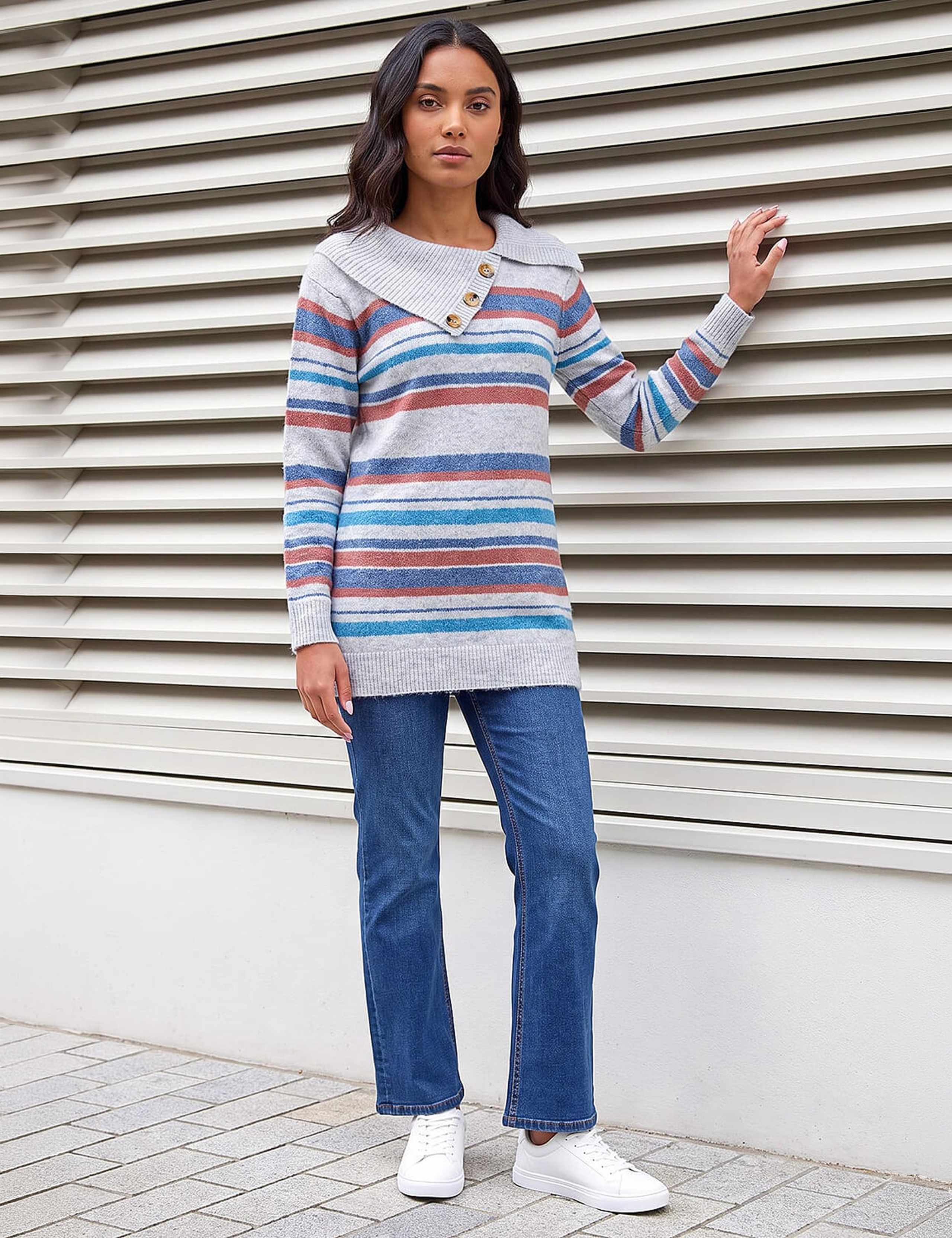 Striped Cowl Neck Jumper 2 of 4