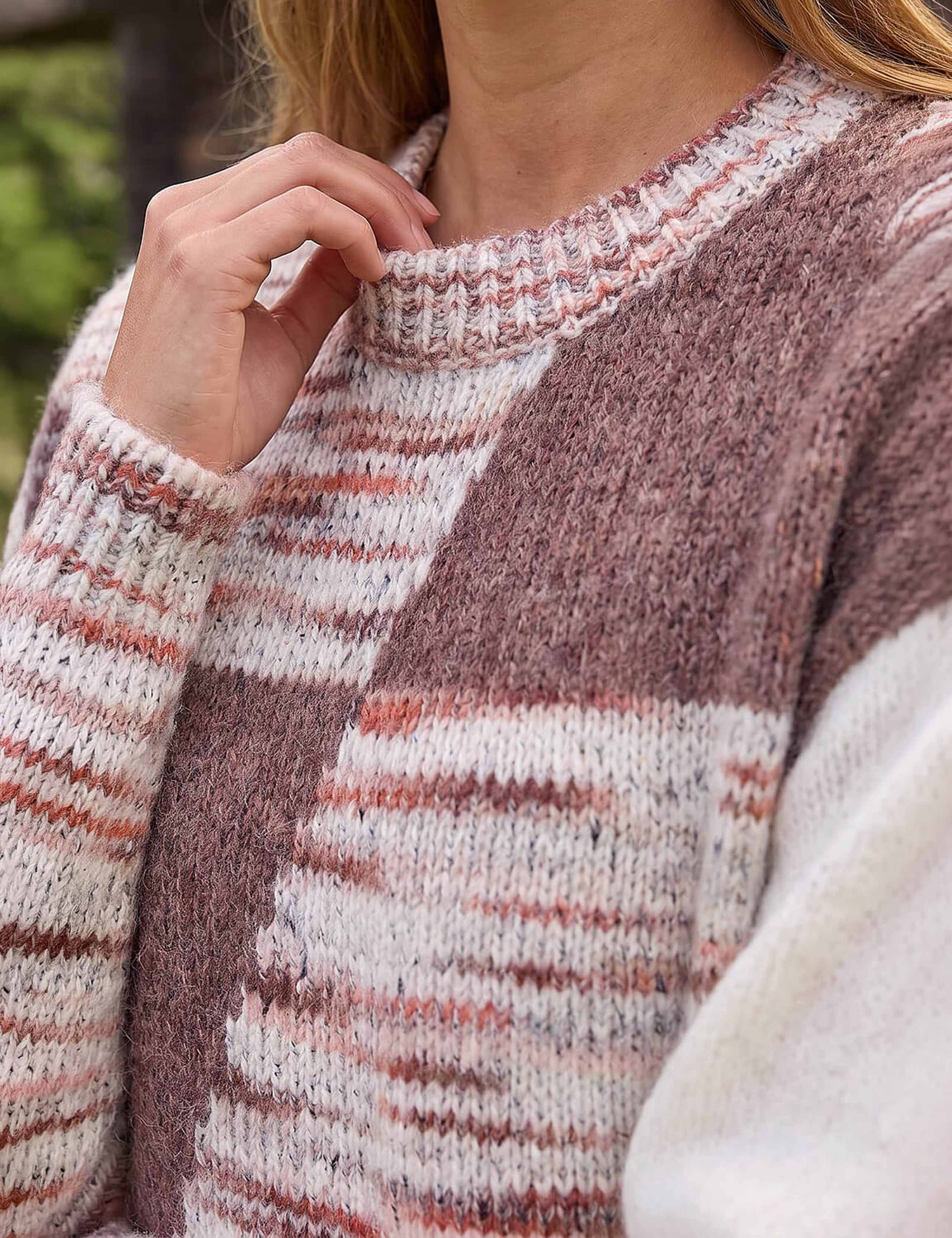 Textured Colour Block Jumper 4 of 4