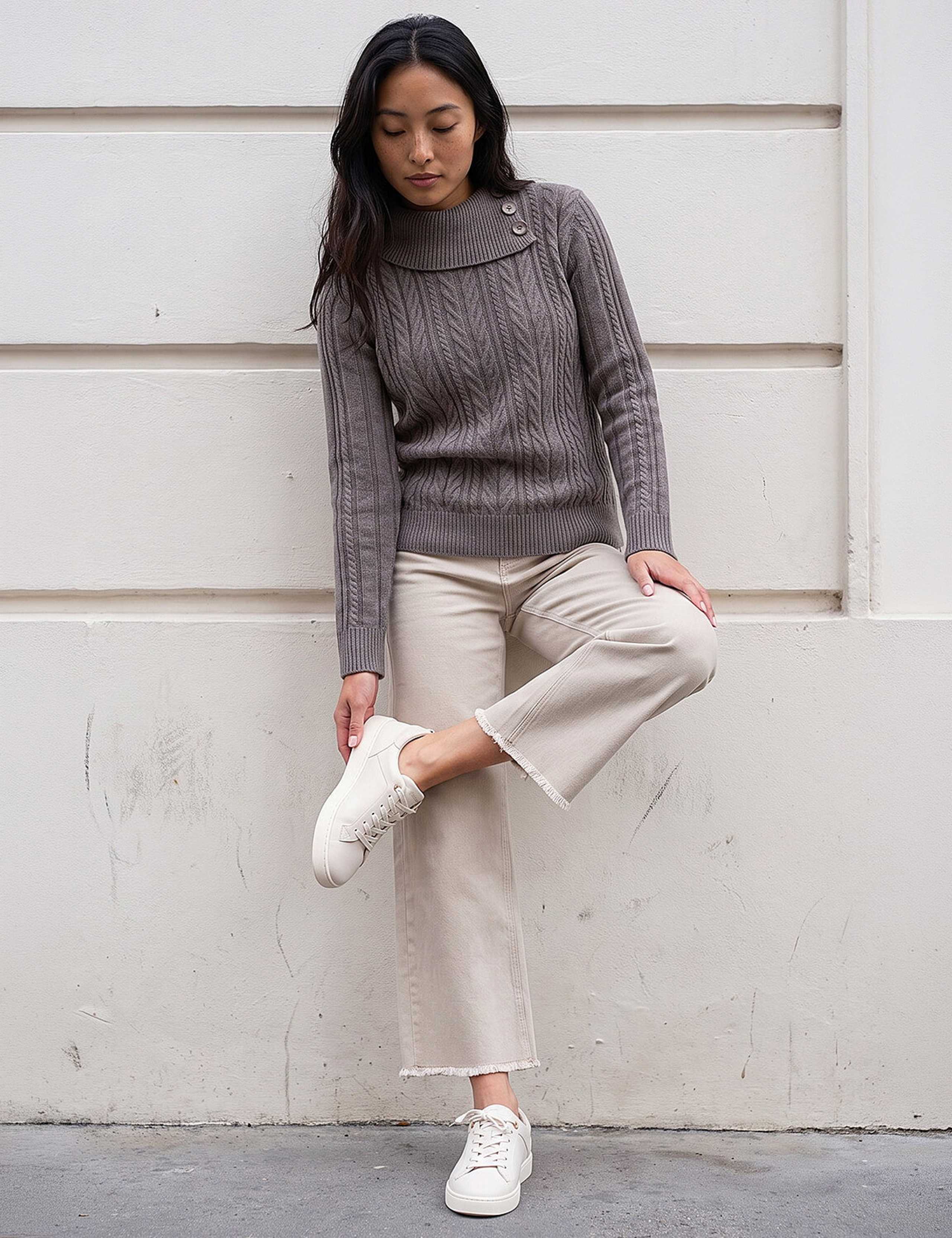 Cable Knit Button Detail Jumper 2 of 4