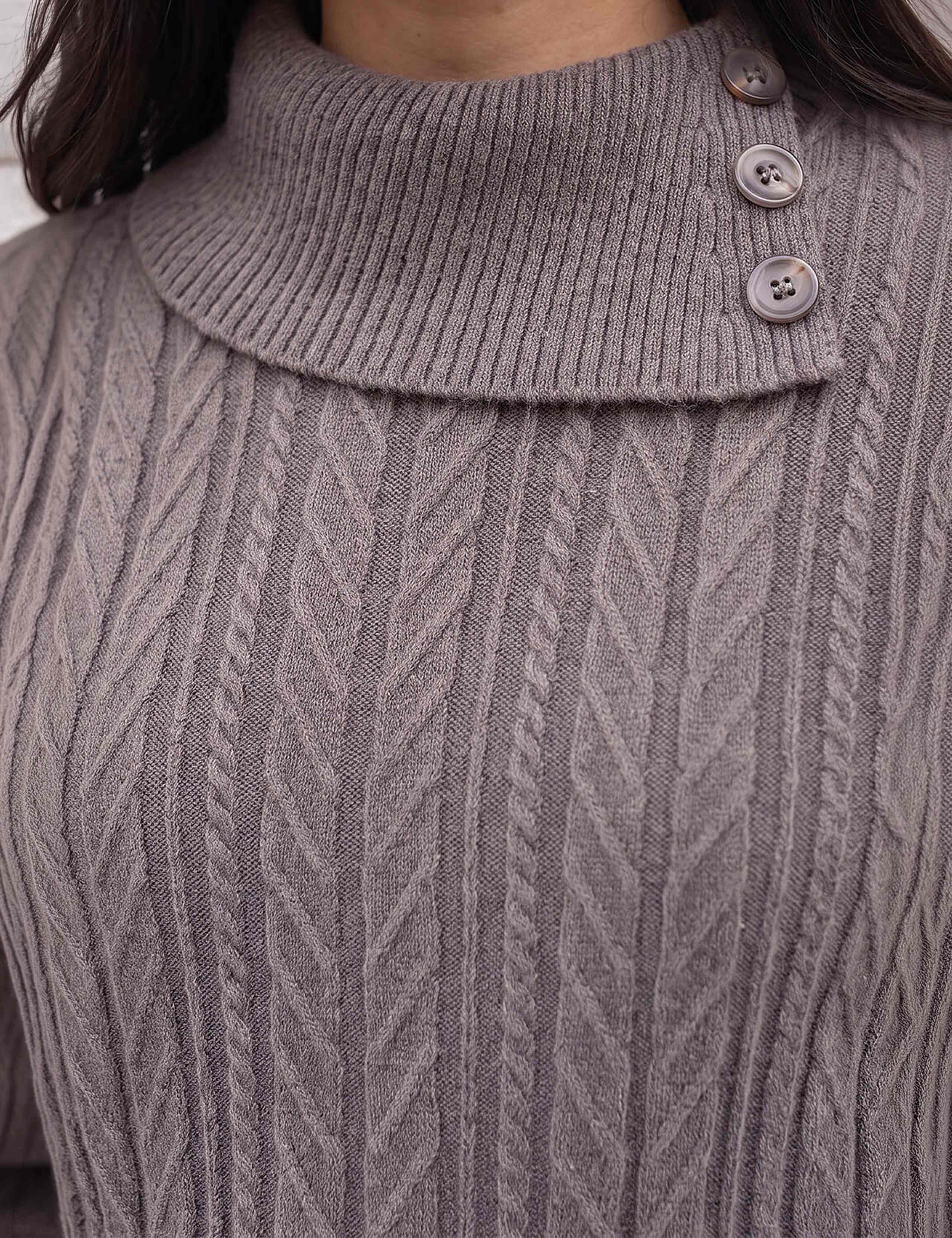 Cable Knit Button Detail Jumper 4 of 4
