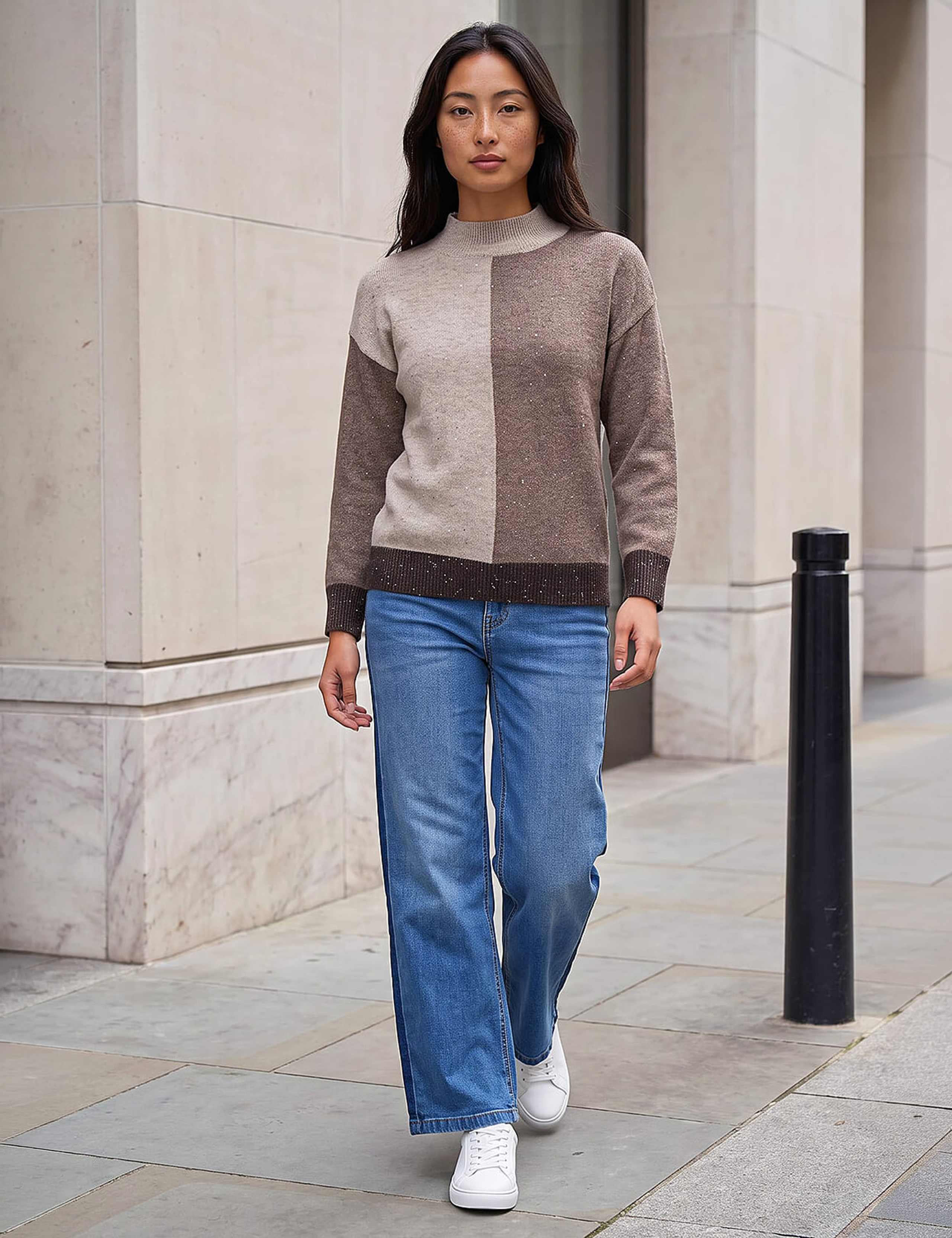 Sequin Colour Block Jumper 2 of 4