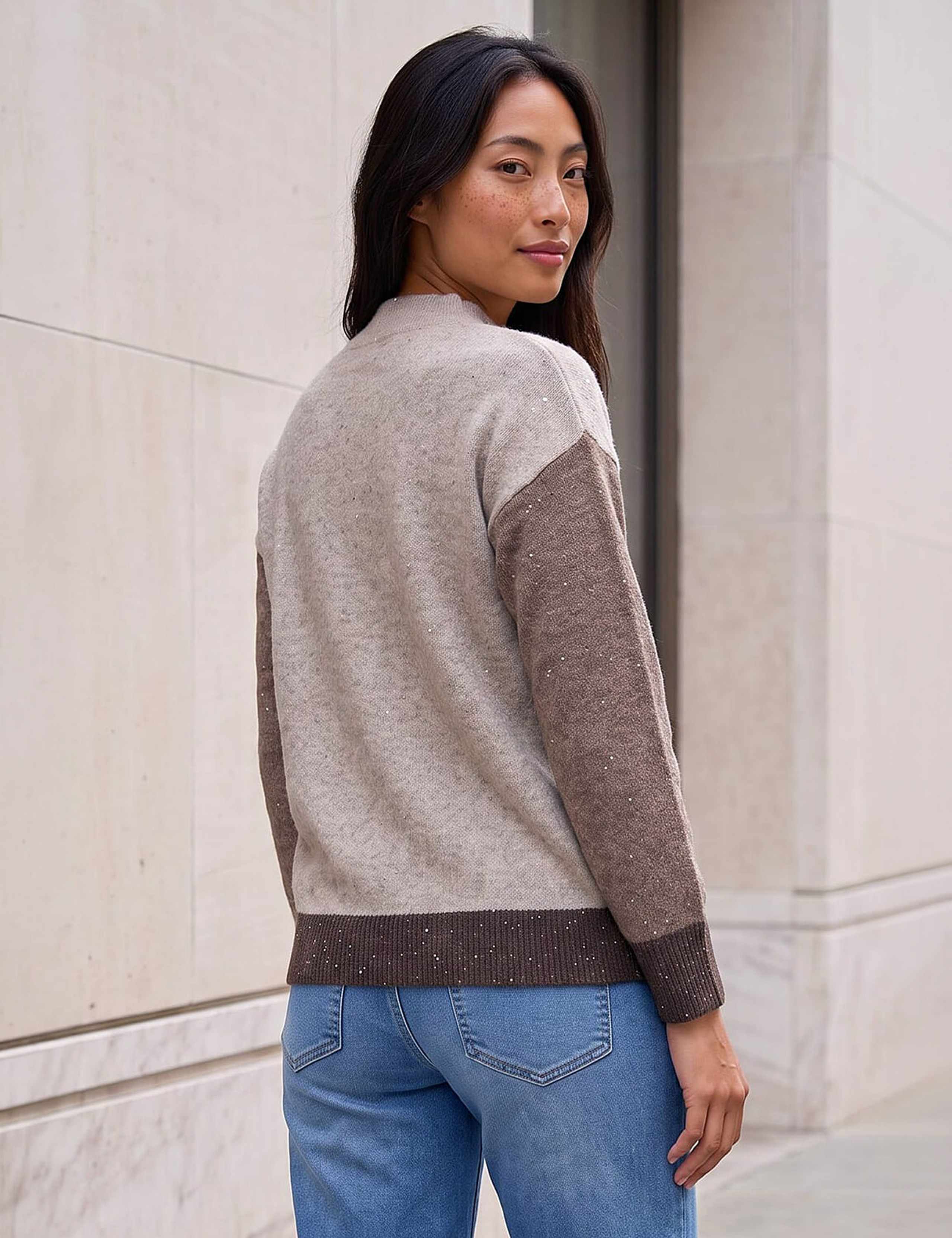 Sequin Colour Block Jumper 3 of 4