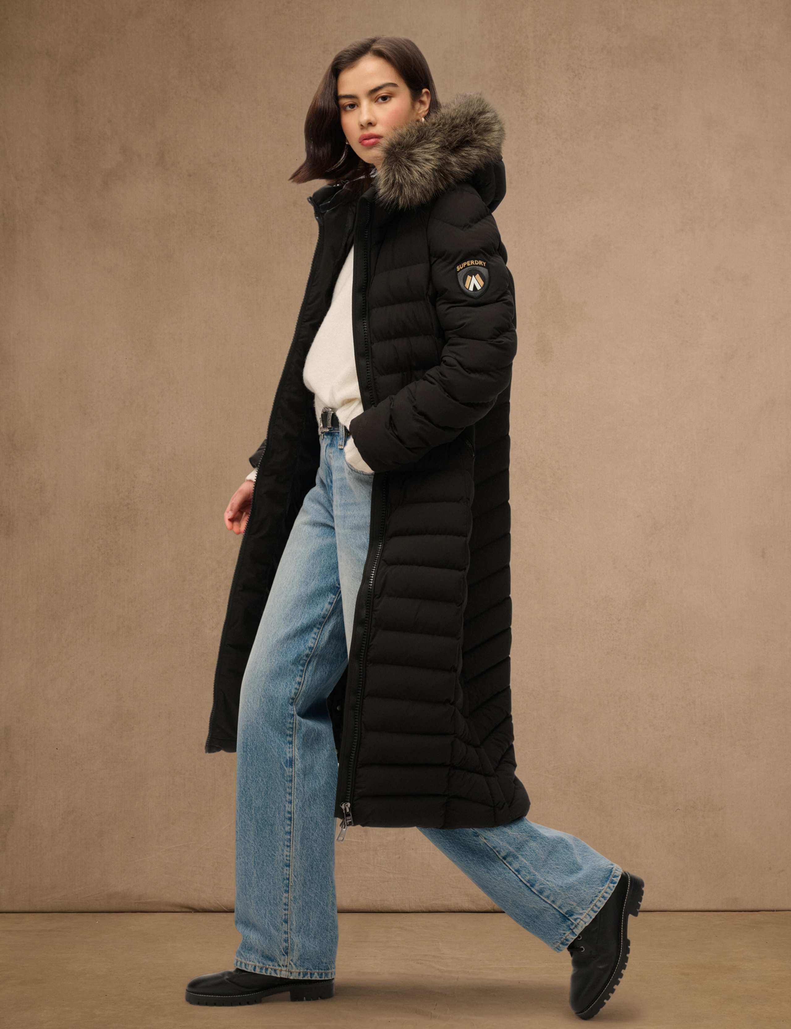 Padded Quilted Hooded Longline Jacket 3 of 6