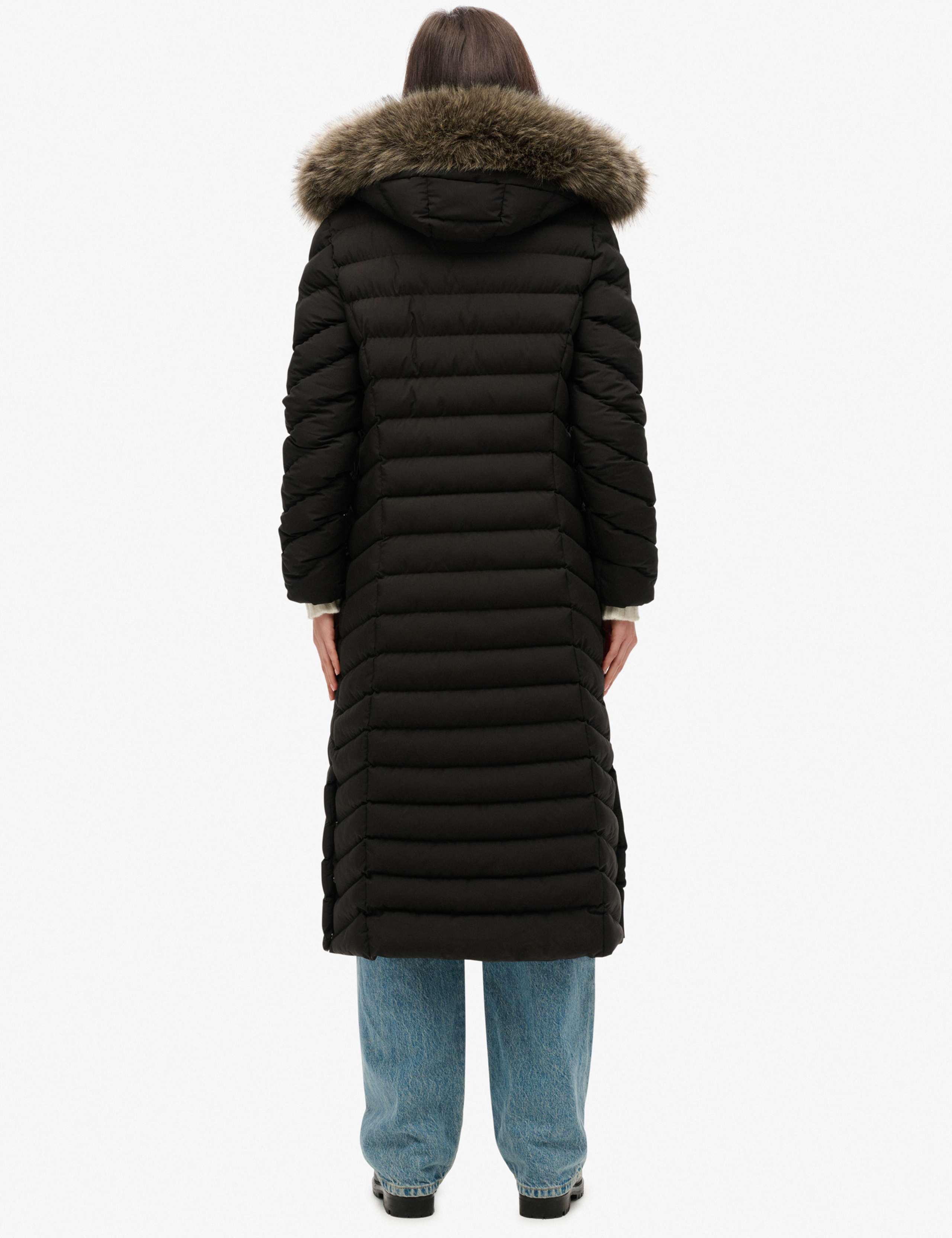 Padded Quilted Hooded Longline Jacket 4 of 6