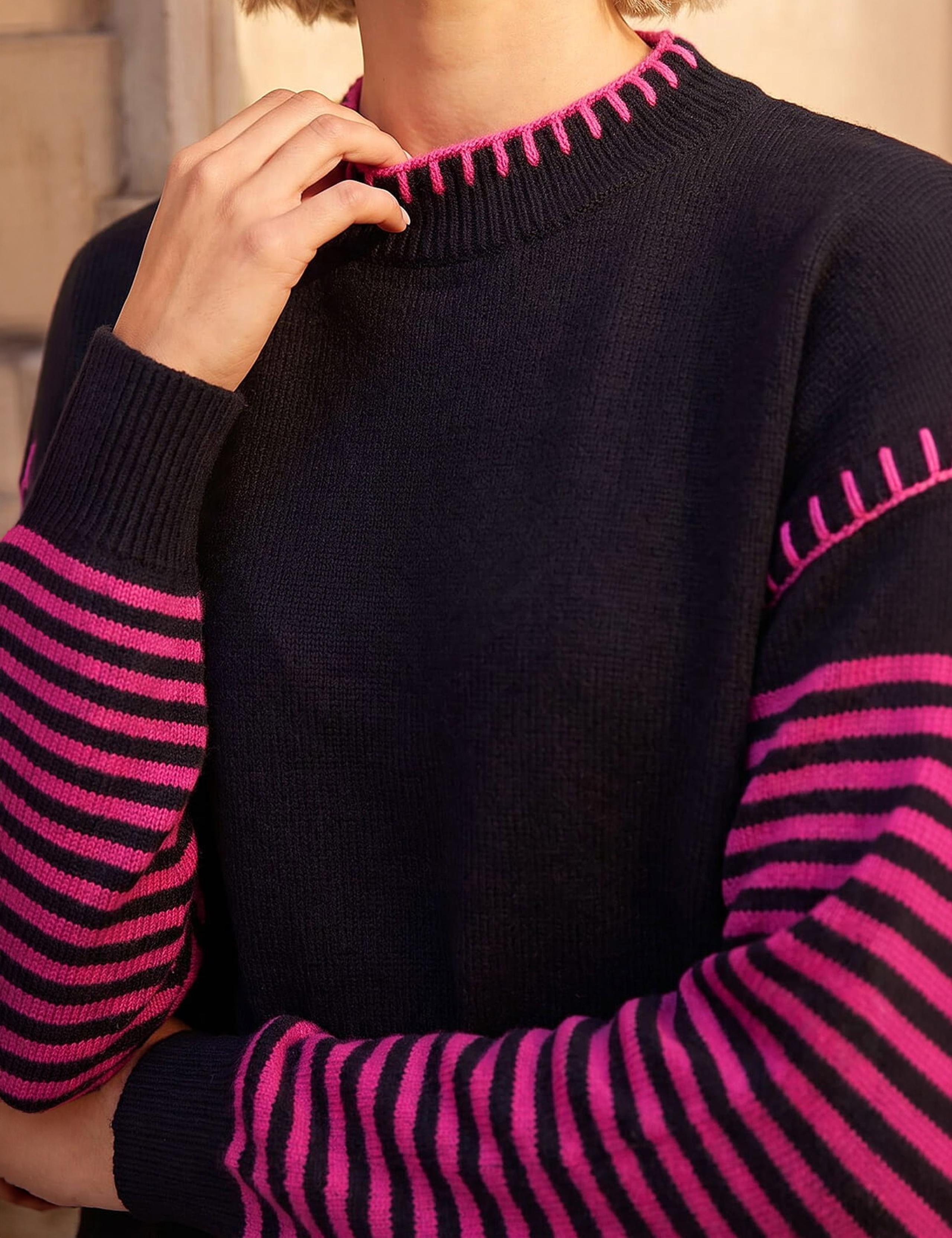 Striped Stitch Detail Jumper 4 of 4