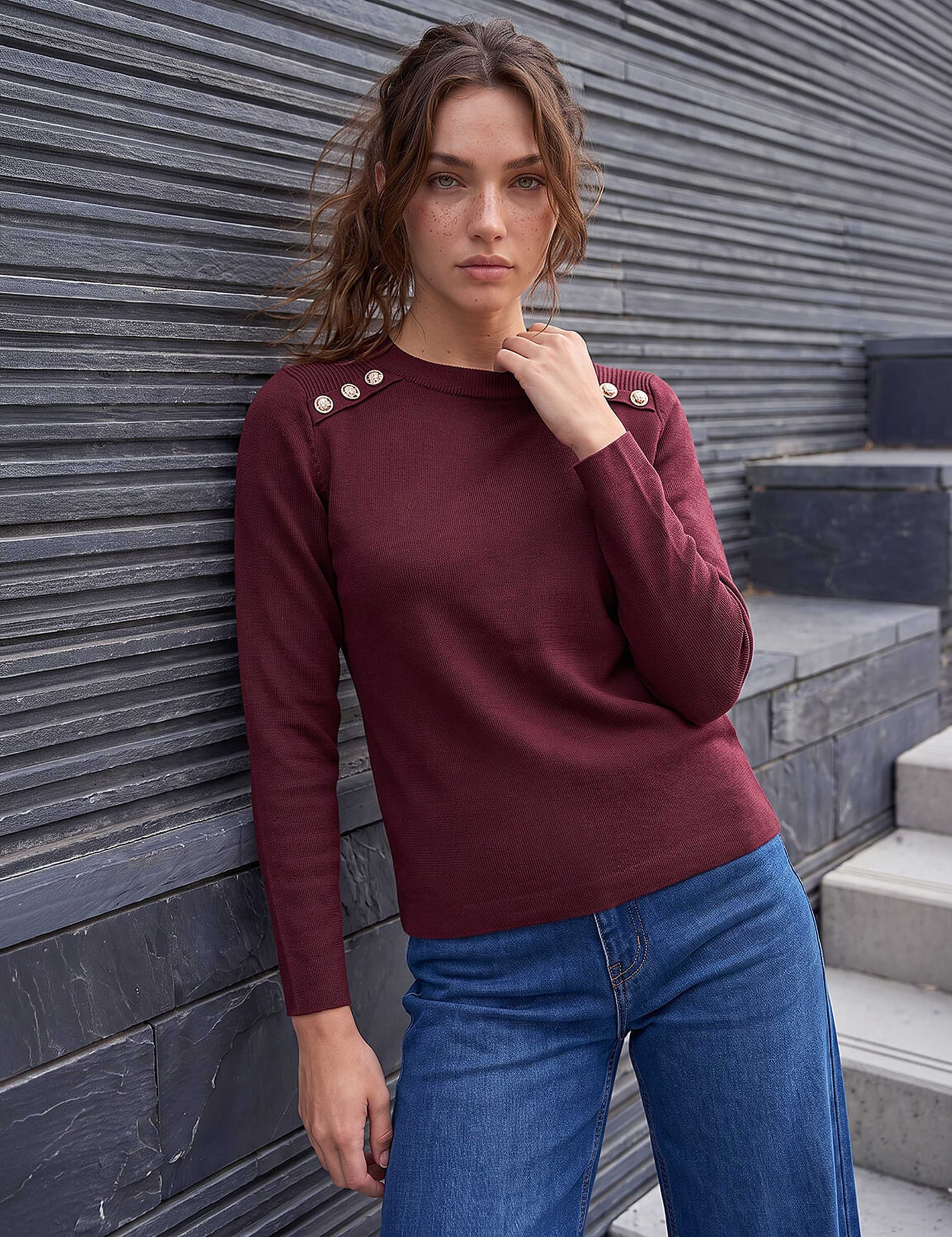 Petite Button Jumper 1 of 4