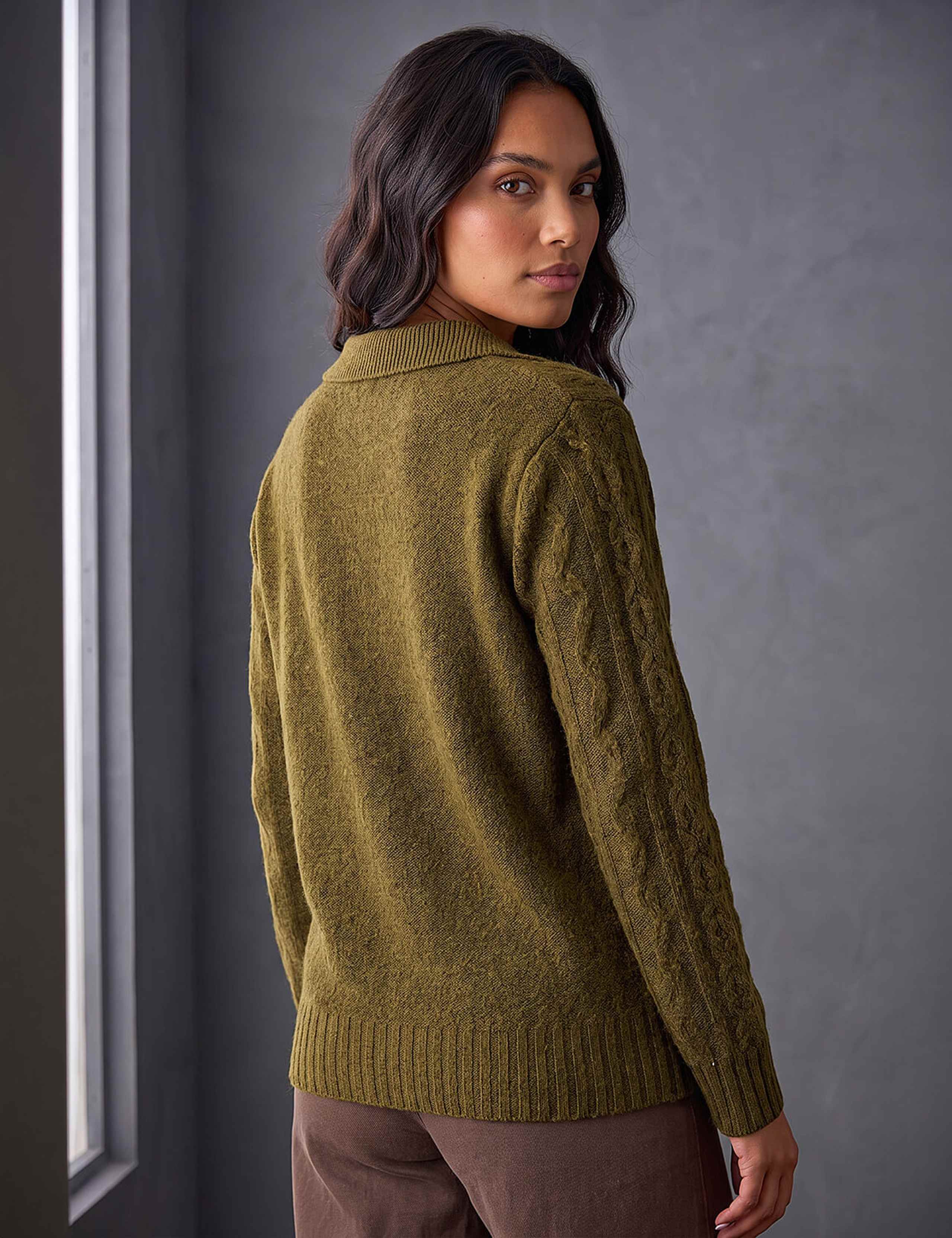 Cable Knit Henley Jumper 3 of 4