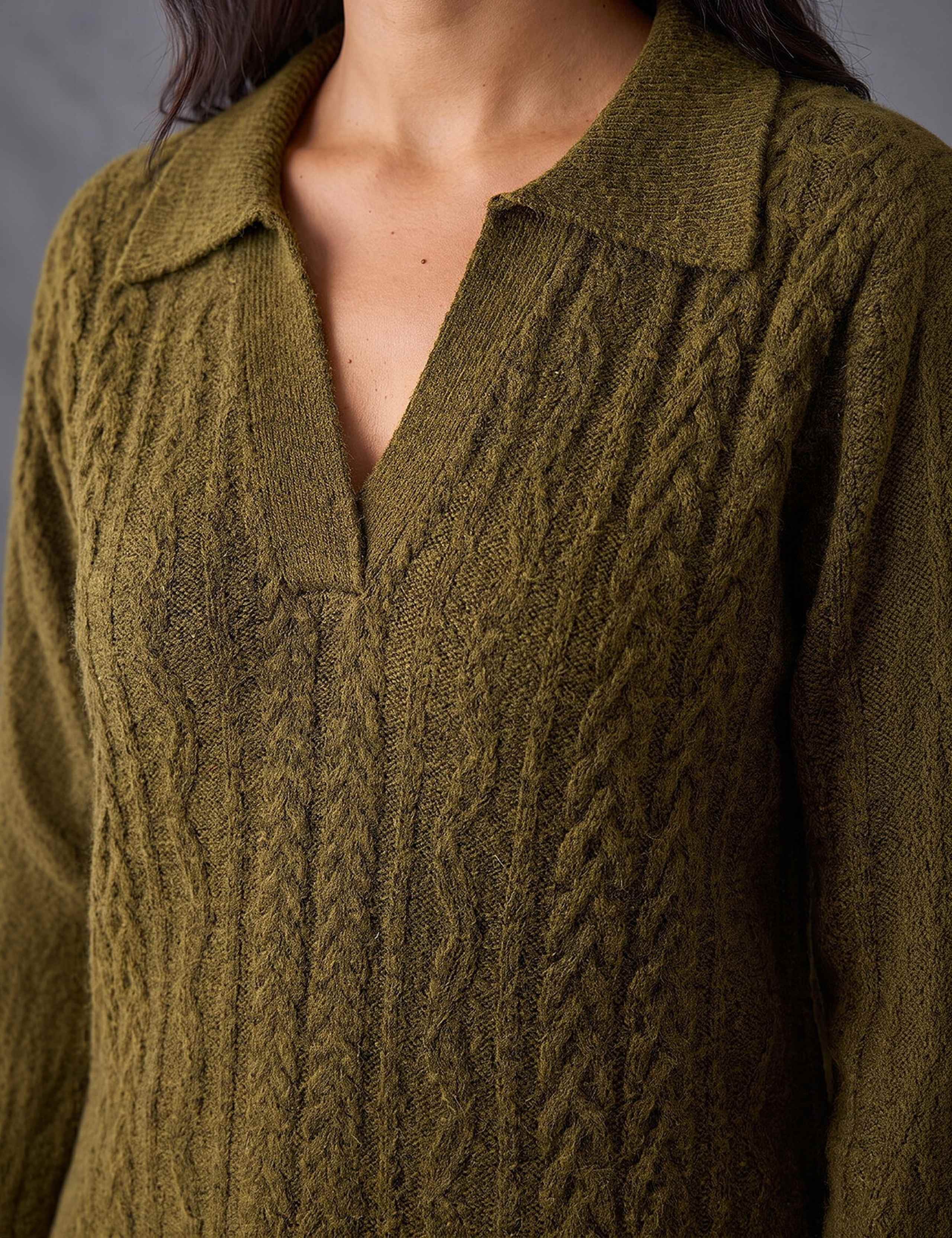 Cable Knit Henley Jumper 4 of 4