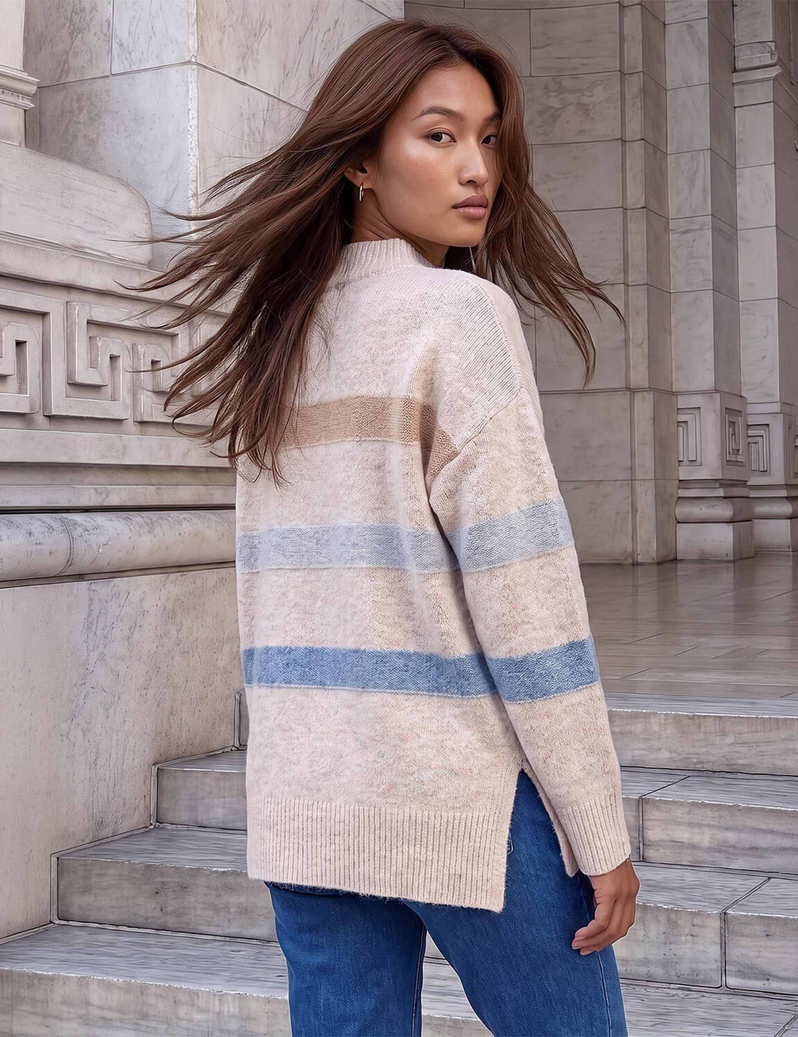 Rayon Blend Striped Jumper 2 of 4