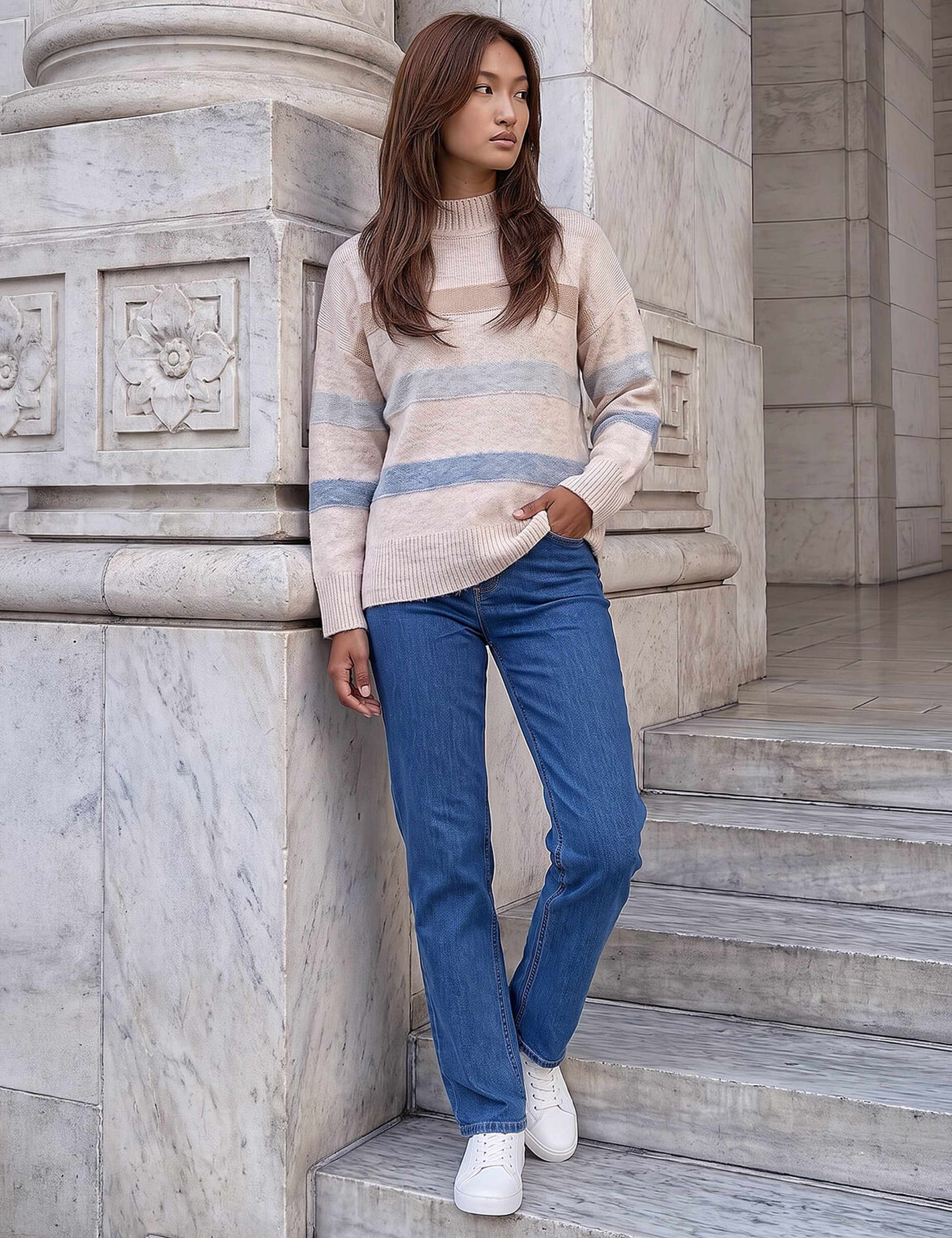 Rayon Blend Striped Jumper 3 of 4
