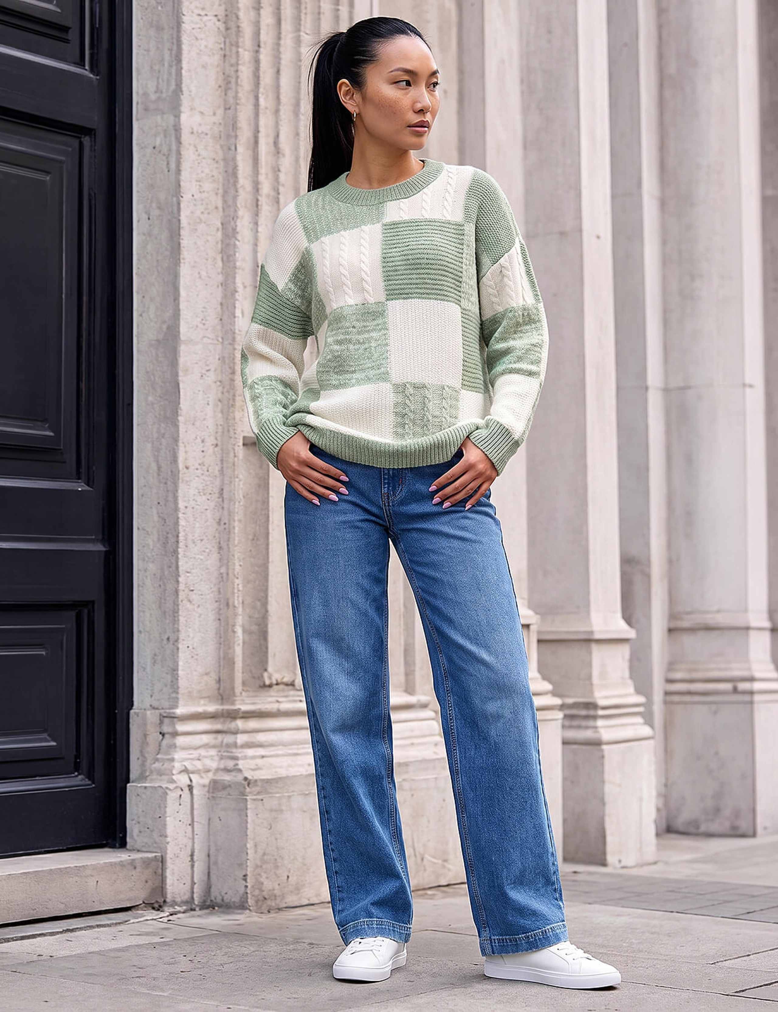 Patchwork Cable Knit Jumper 2 of 4