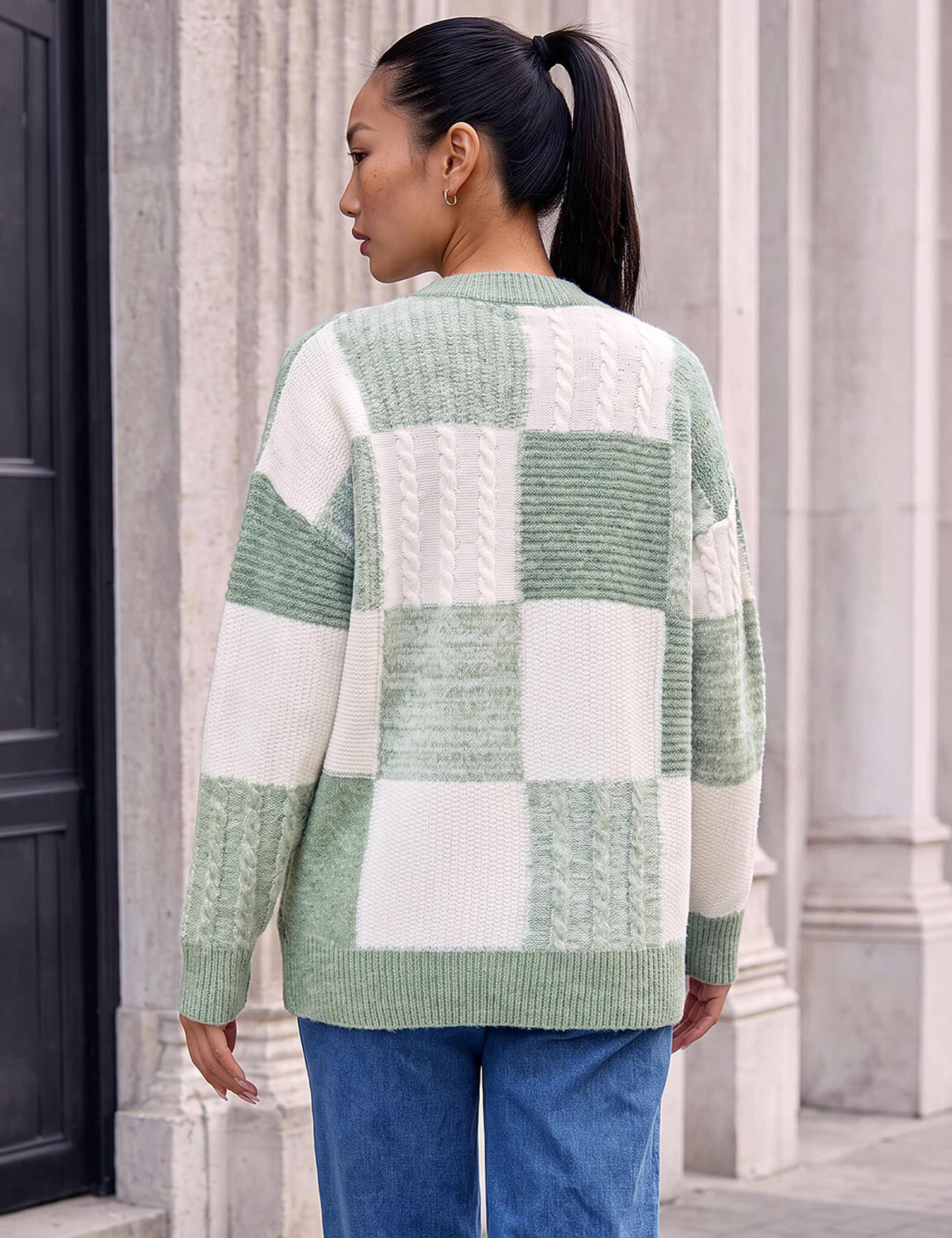 Patchwork Cable Knit Jumper 3 of 4