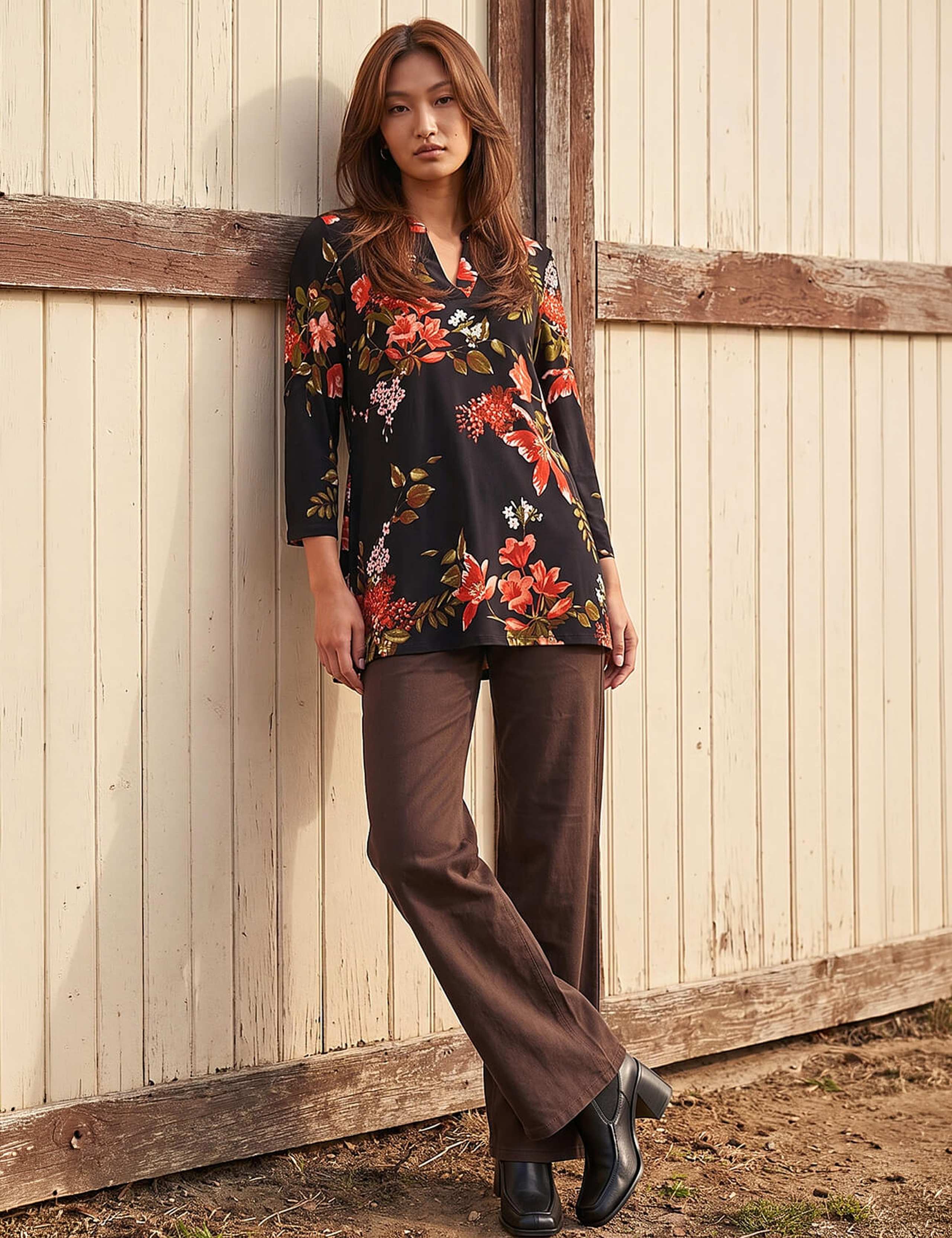Floral Print Pocket Front Tunic 2 of 4