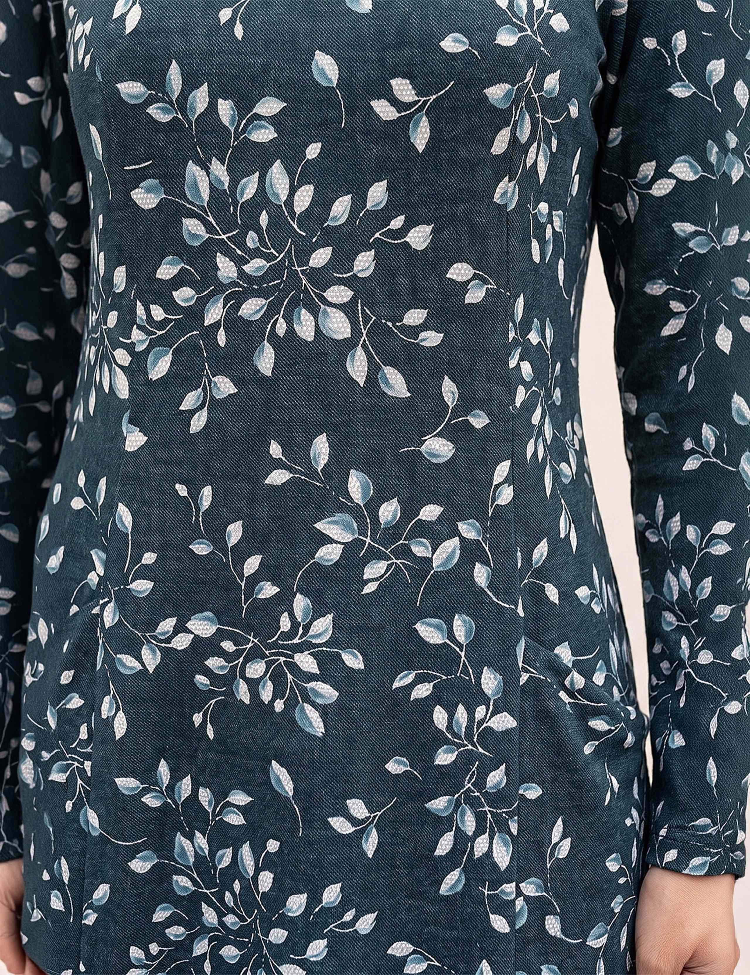 Floral Puff Print Longline Top 4 of 4