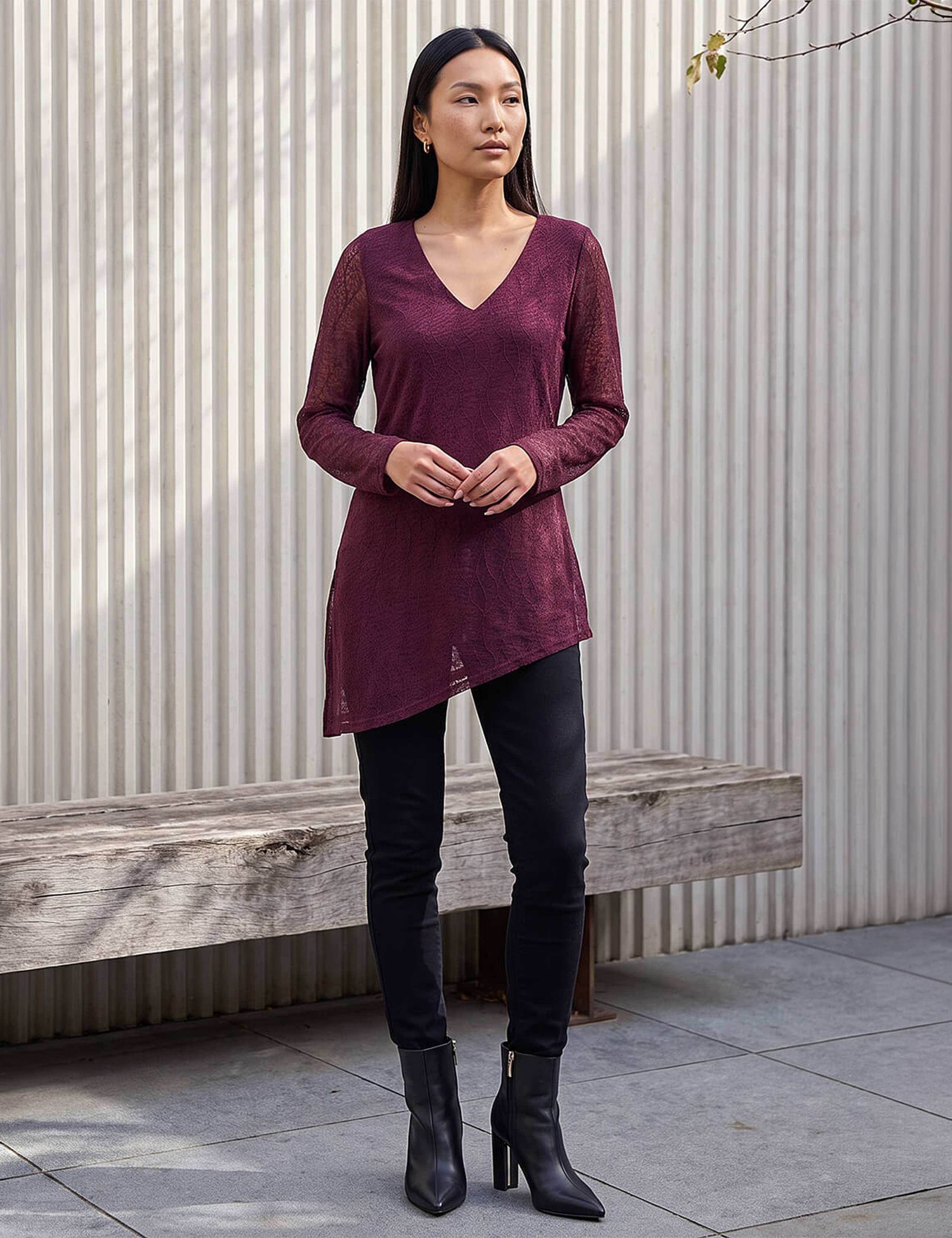 Sparkly Mesh Asymmetric Hem Top 3 of 4