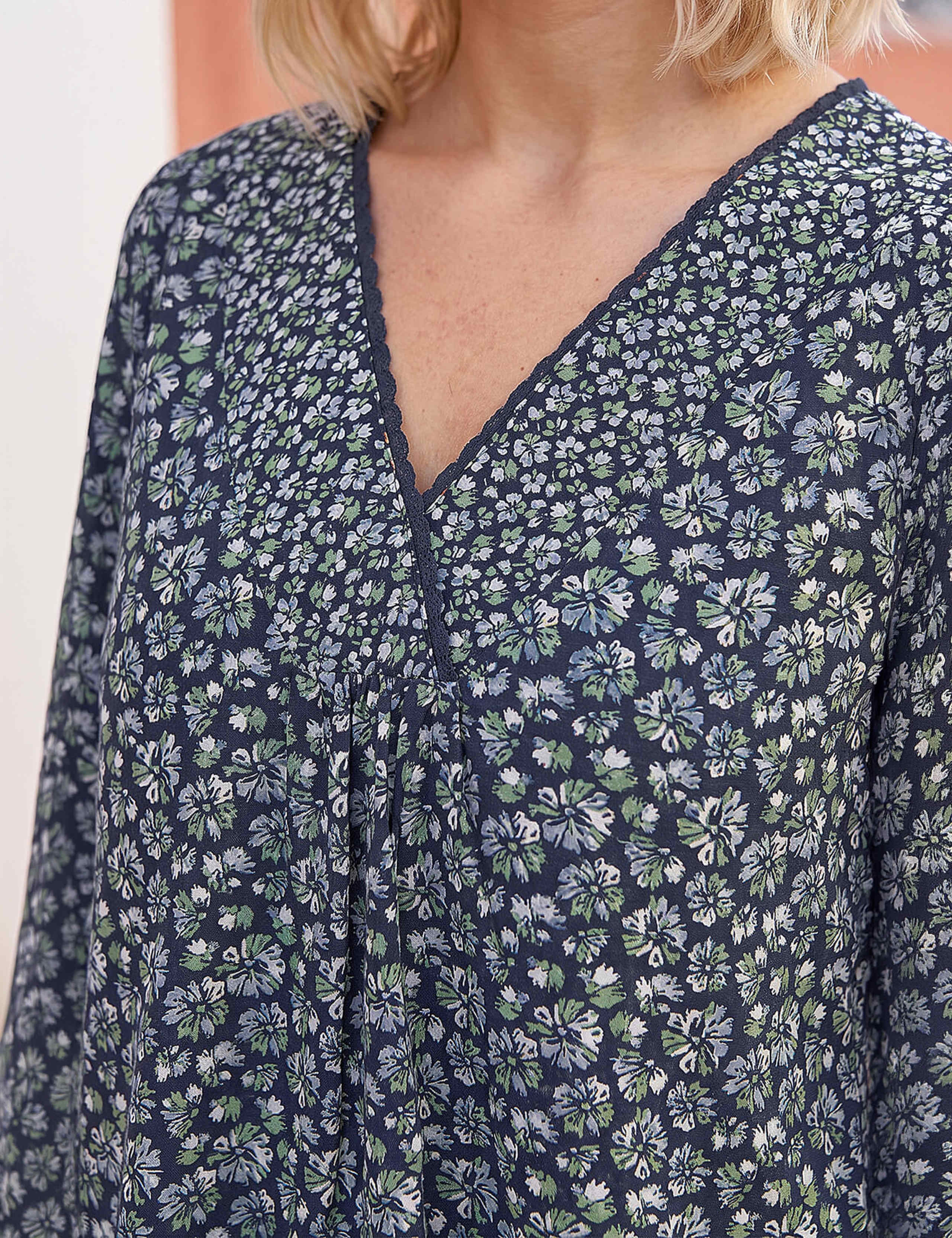 Petite Pure Cotton Stretch V Neck Top 4 of 4