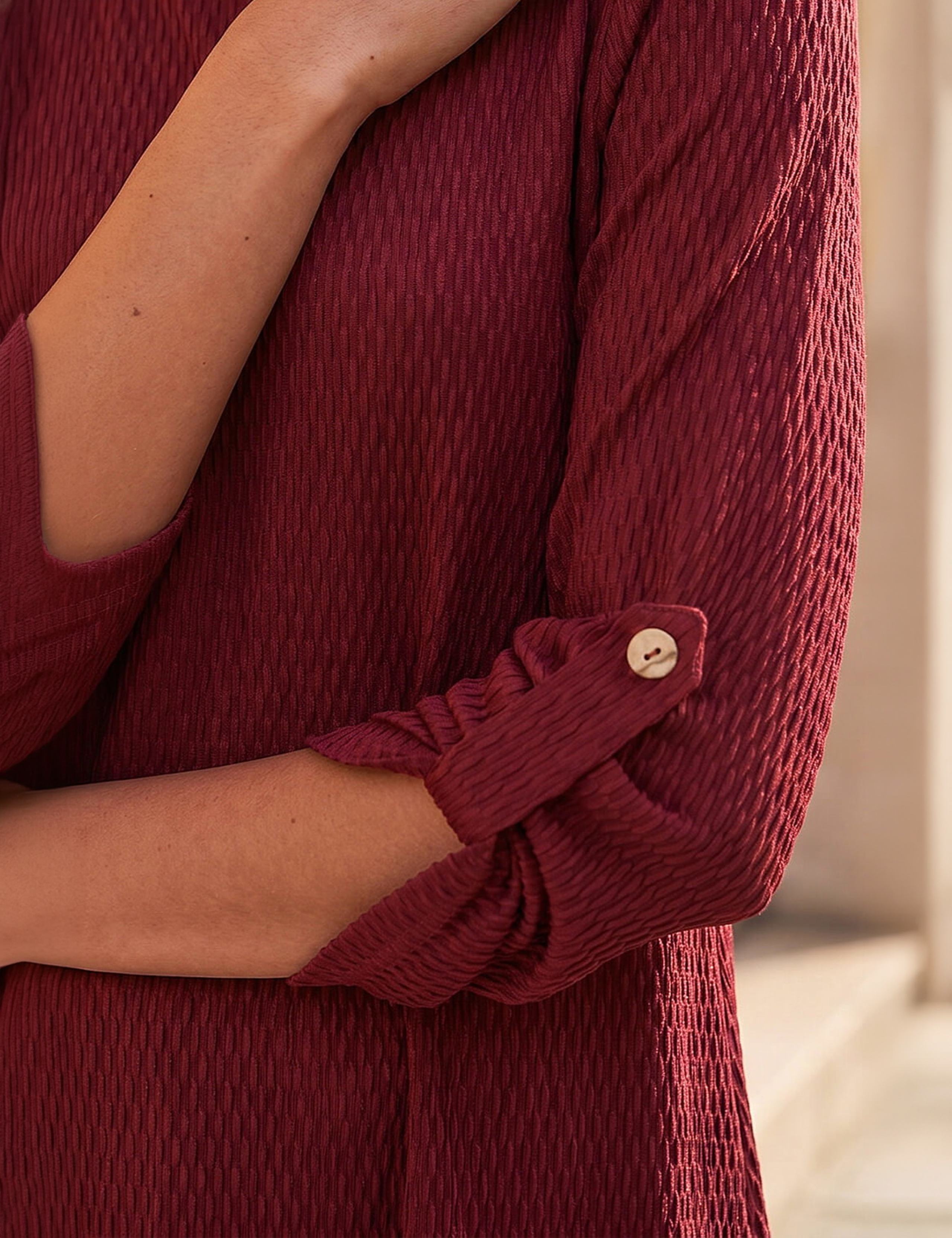 Textured Round Neck Tunic Top 4 of 4