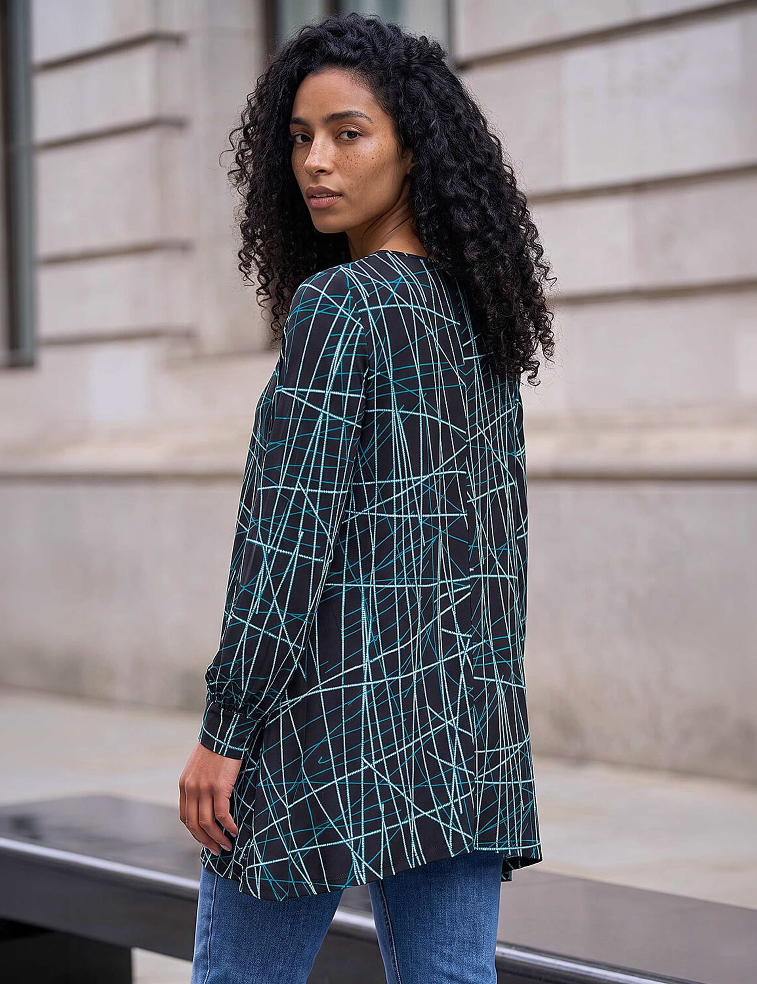 Geometric Collared Top 3 of 4