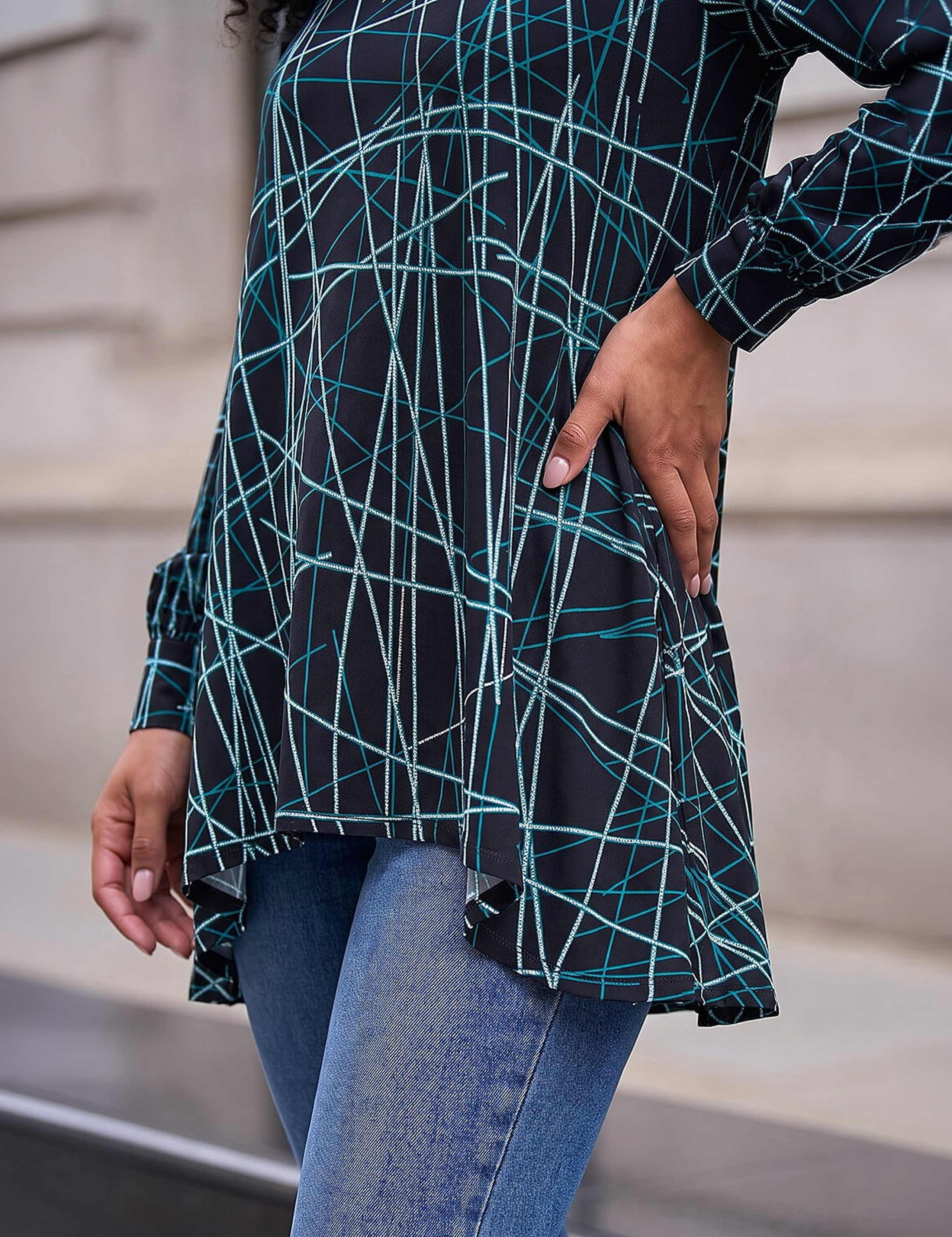 Geometric Collared Top 4 of 4