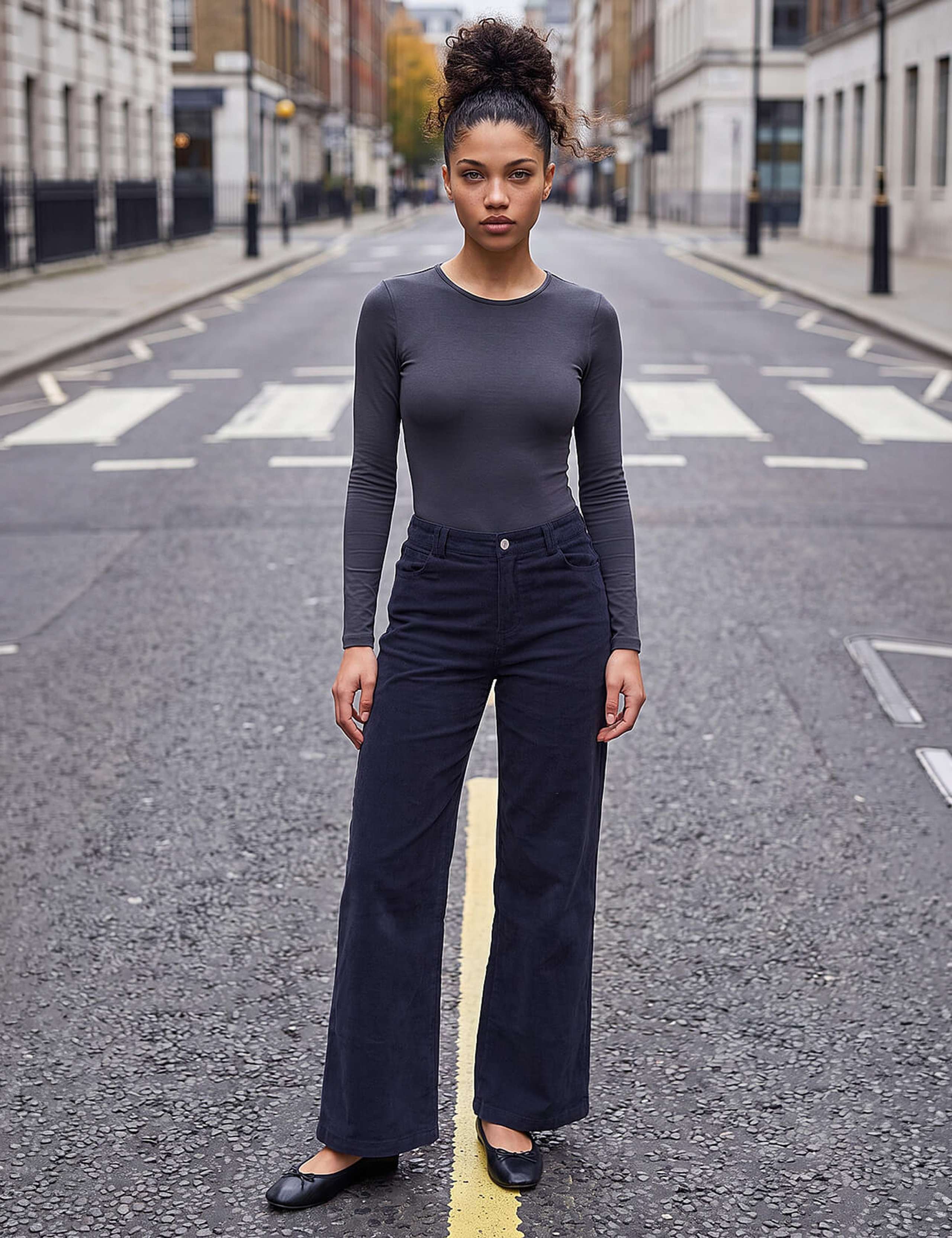 Petite Cotton Rich Cord Wide Leg Trousers 2 of 4