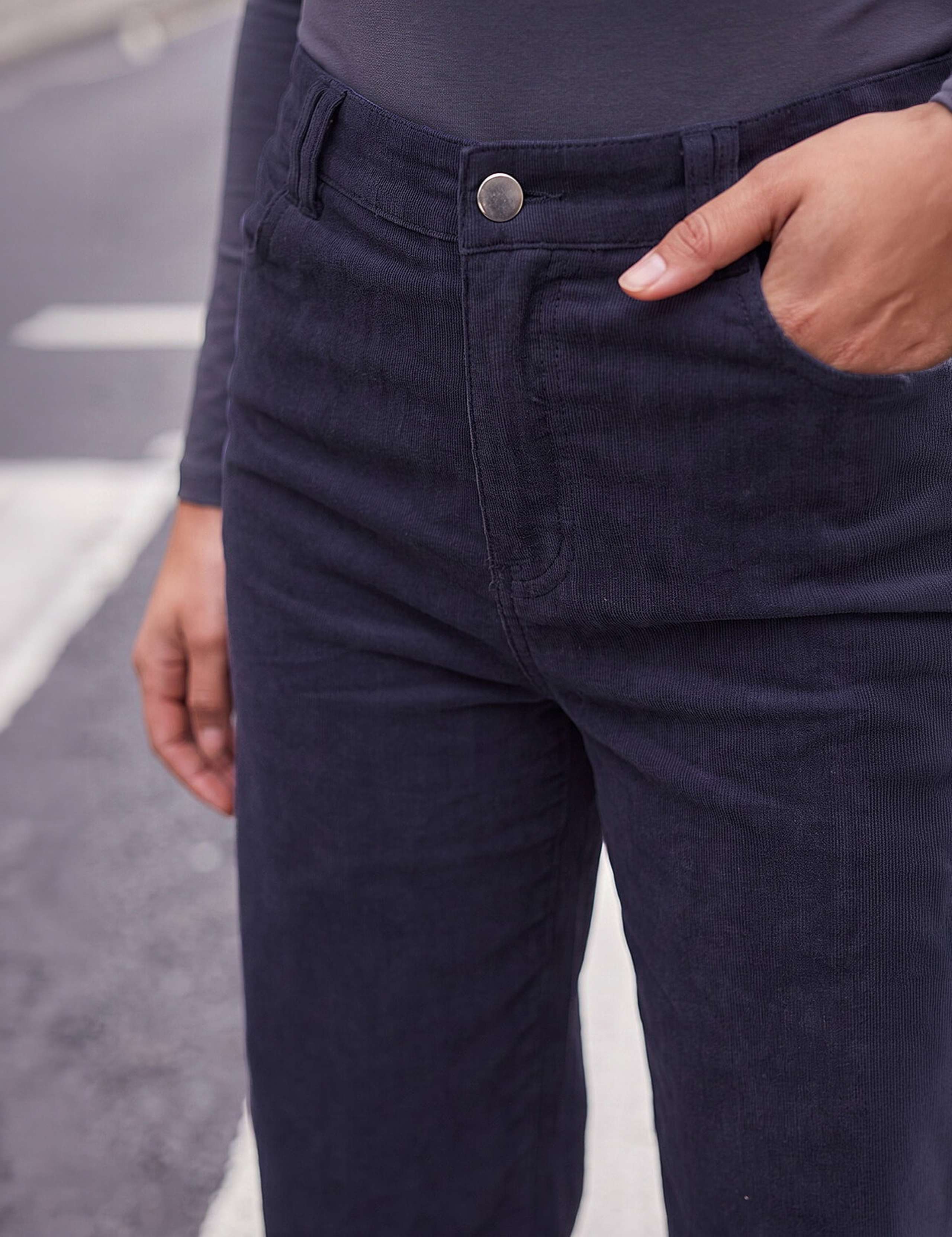 Petite Cotton Rich Cord Wide Leg Trousers 4 of 4