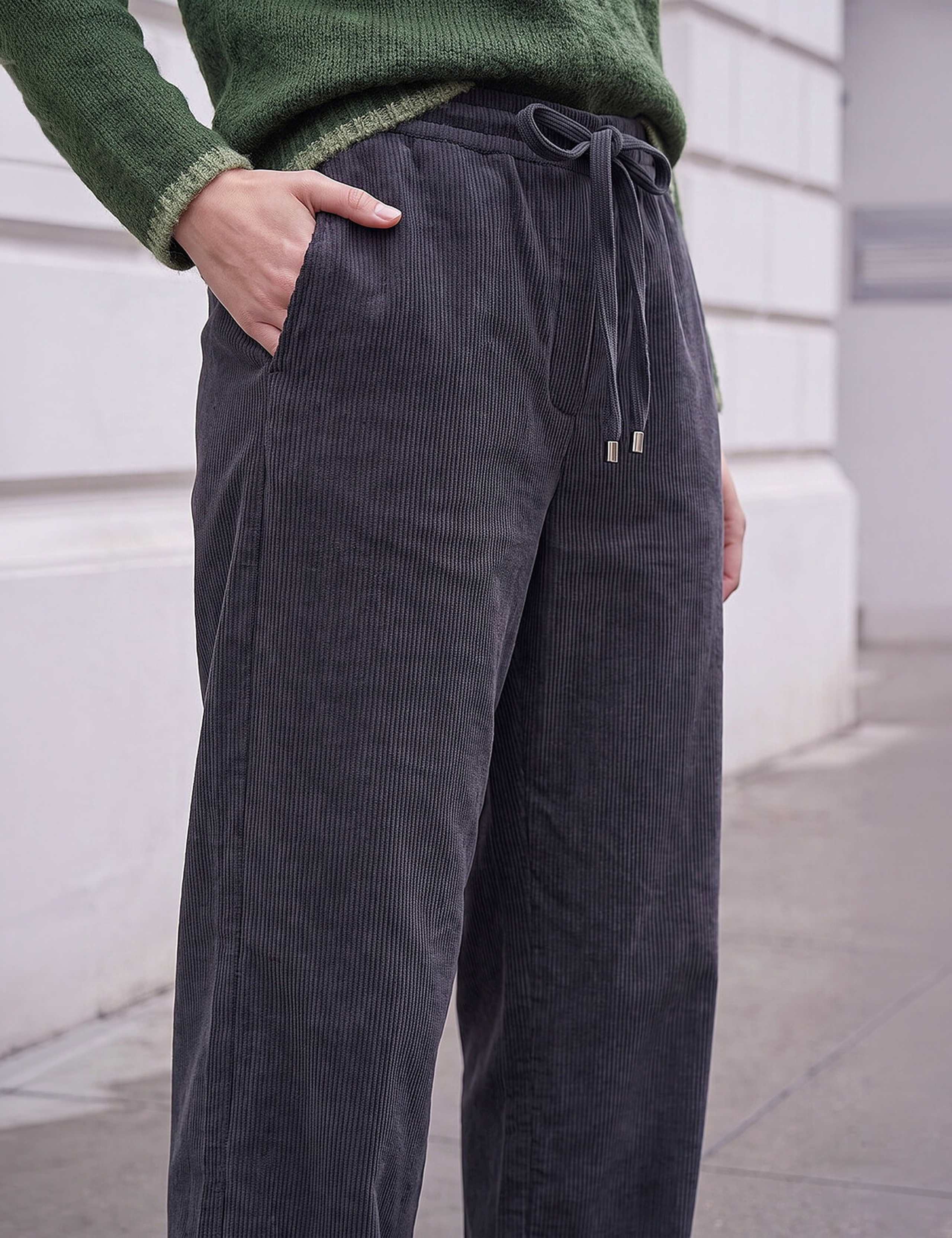 Petite Cord Drawstring Trousers 4 of 4