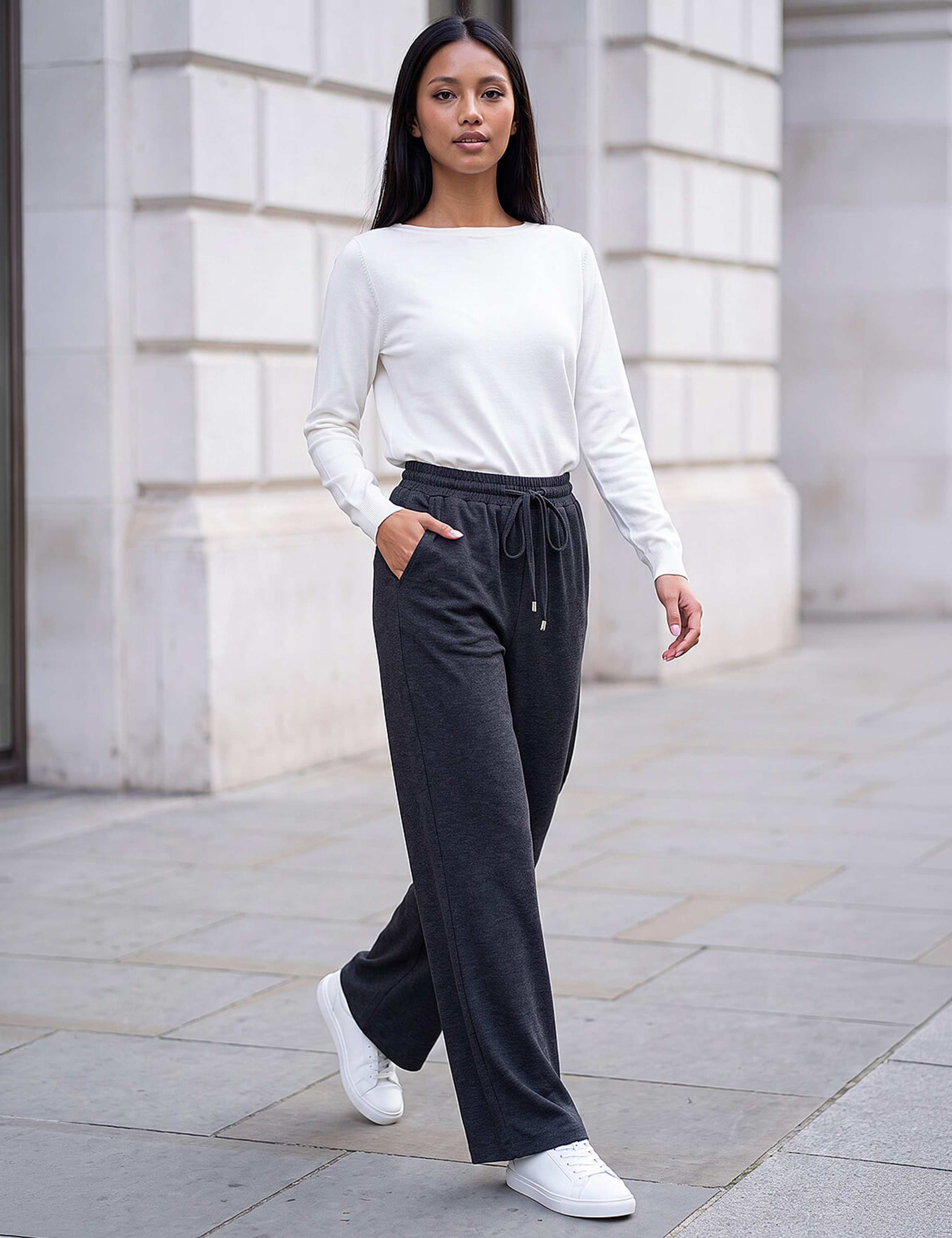 Petite Ponte Drawstring Trousers 2 of 4
