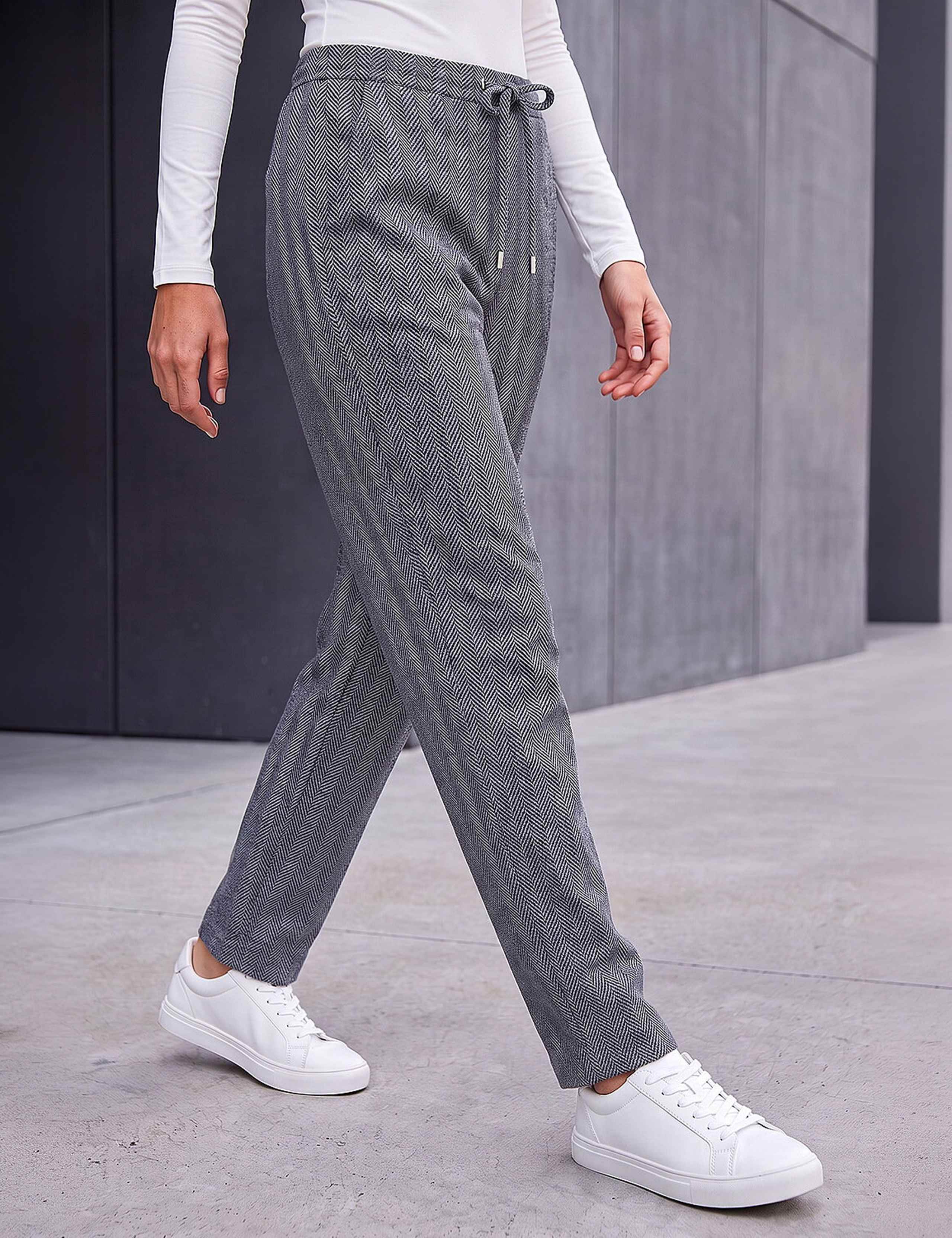 Petite Herringbone Trousers 1 of 4