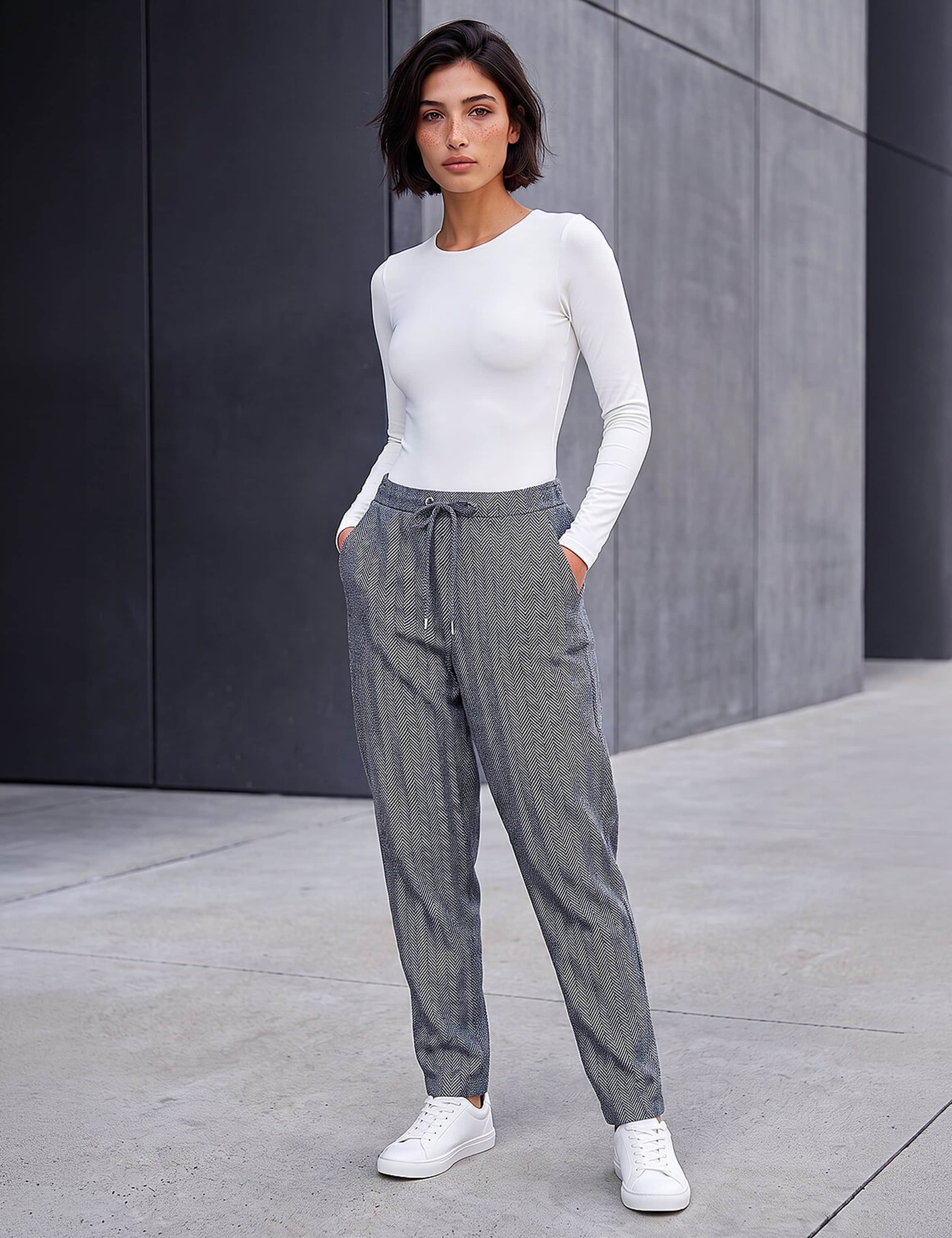 Petite Herringbone Trousers 2 of 4