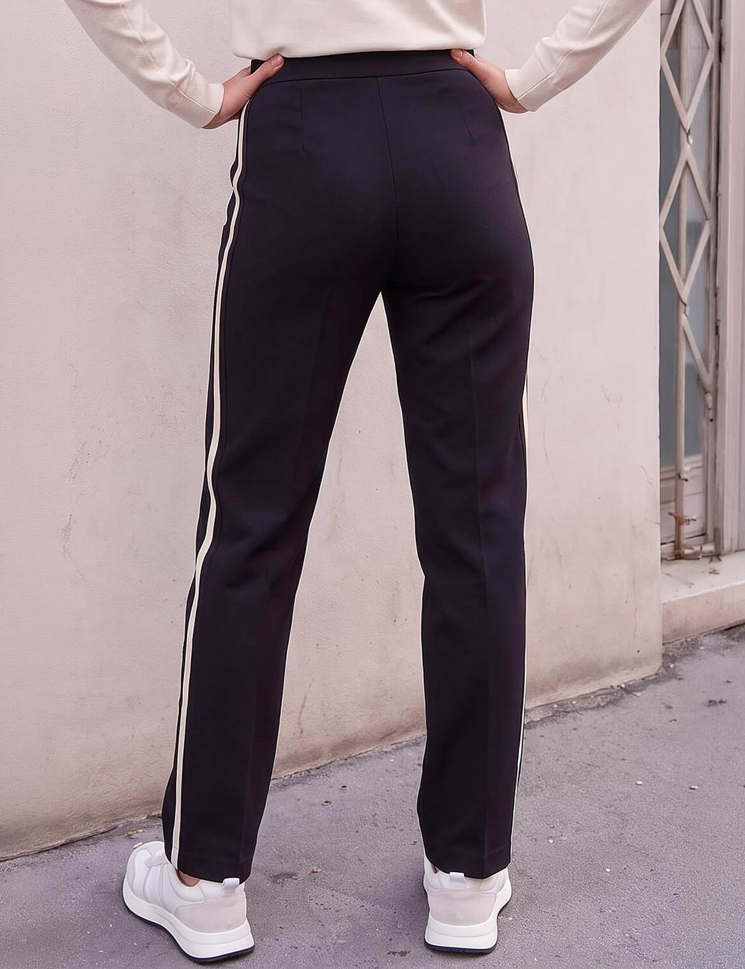Petite Side Stripe Ponte Trousers 2 of 4