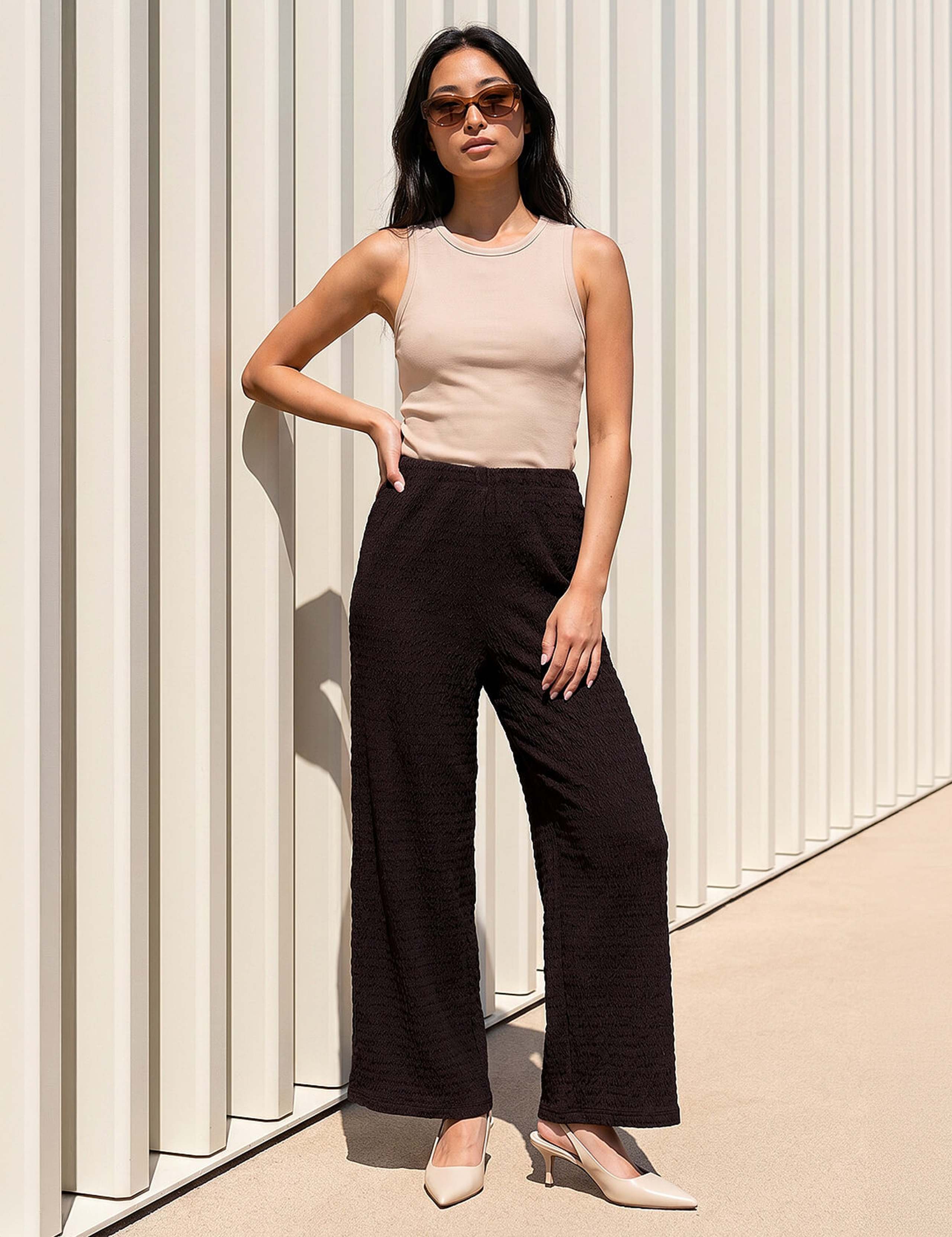 Petite Textured Trousers 3 of 4