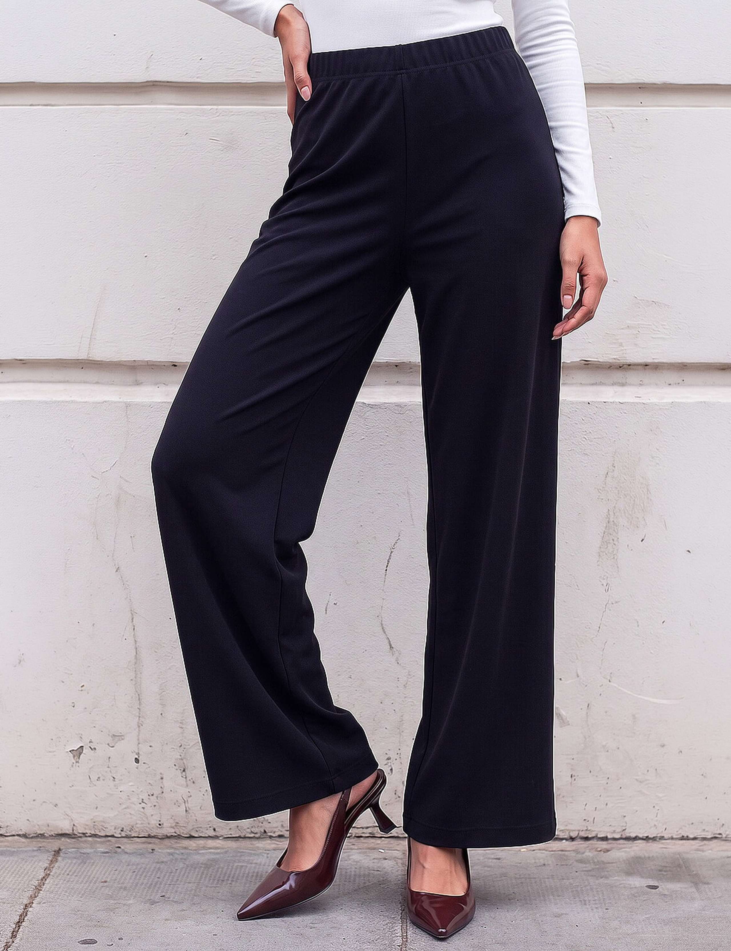 Petite Wide Leg Stretch Trousers 1 of 4