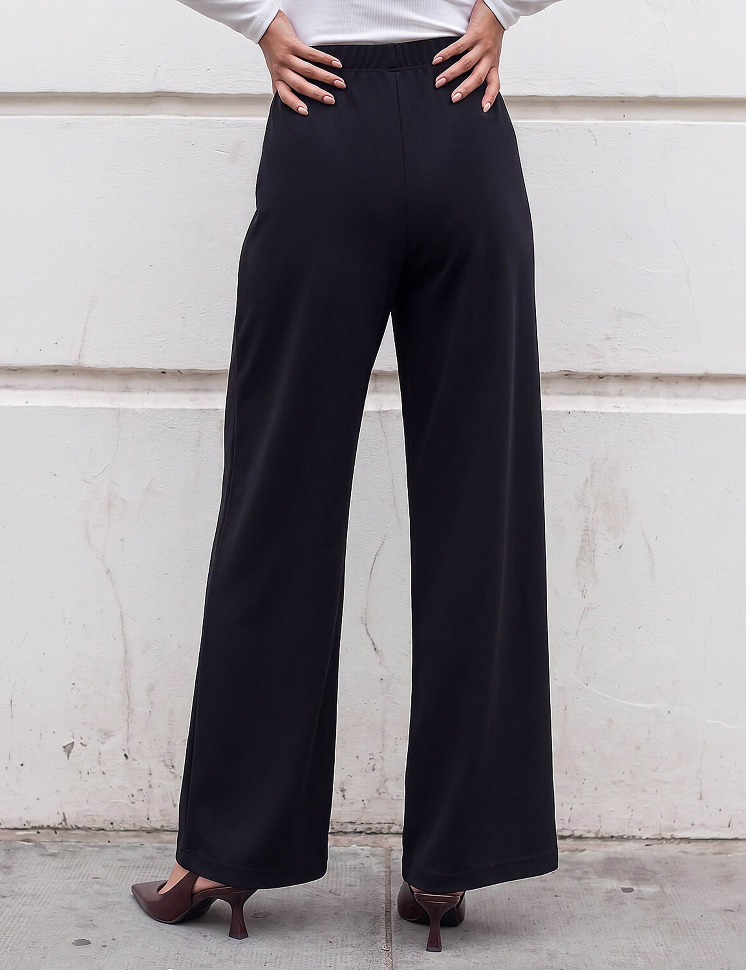 Petite Wide Leg Stretch Trousers 2 of 4