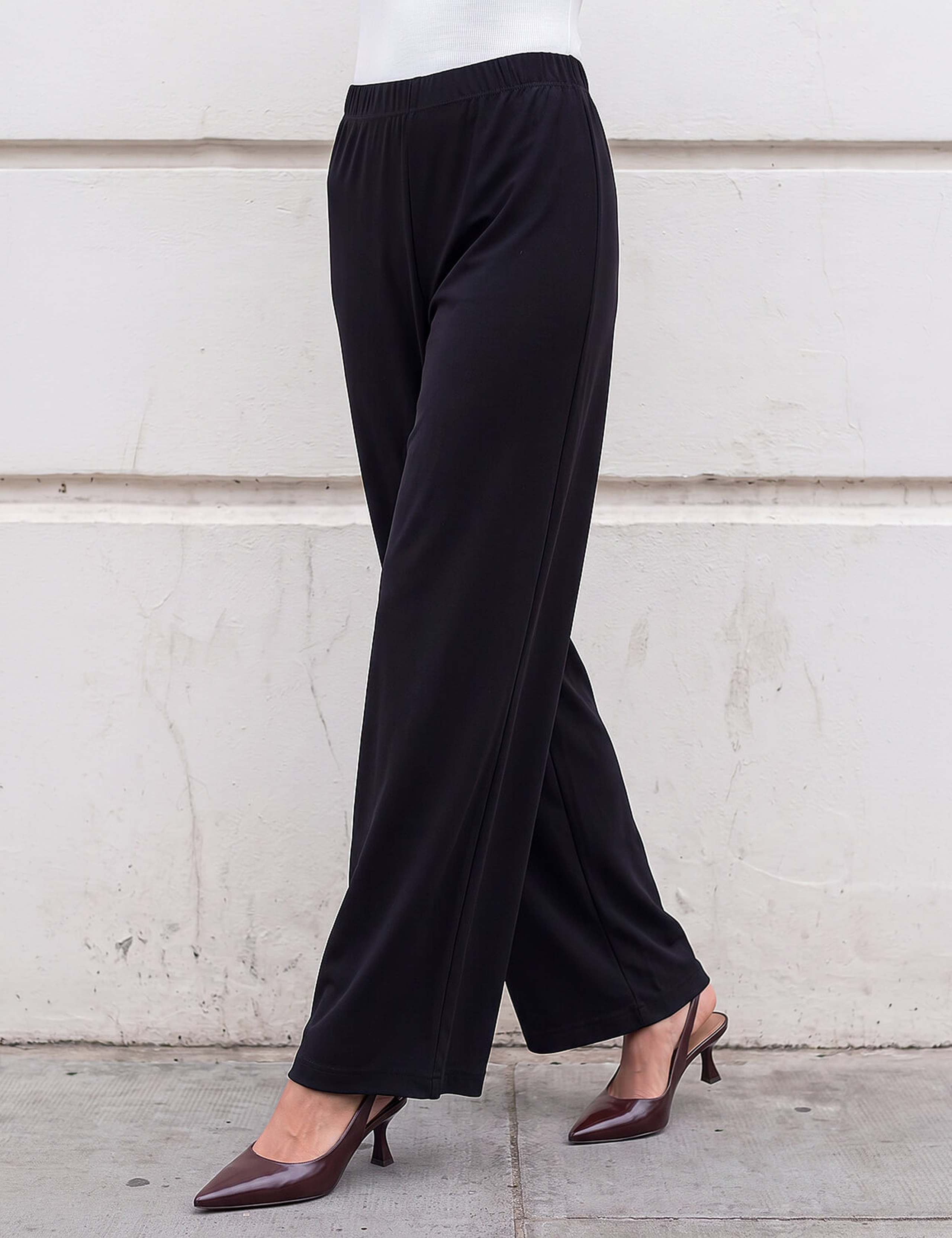 Petite Wide Leg Stretch Trousers 4 of 4