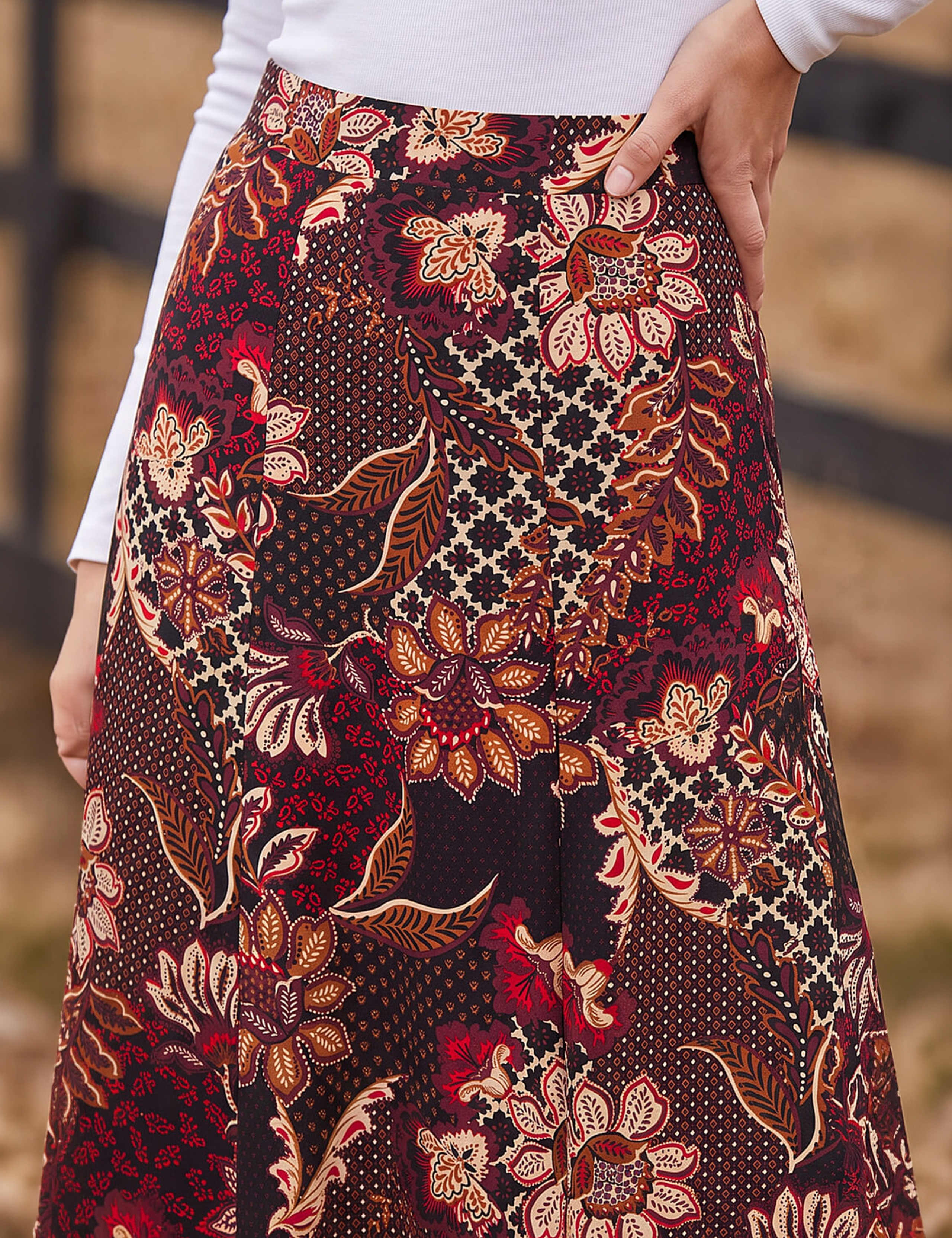 Floral Paisley Print Skirt 4 of 4