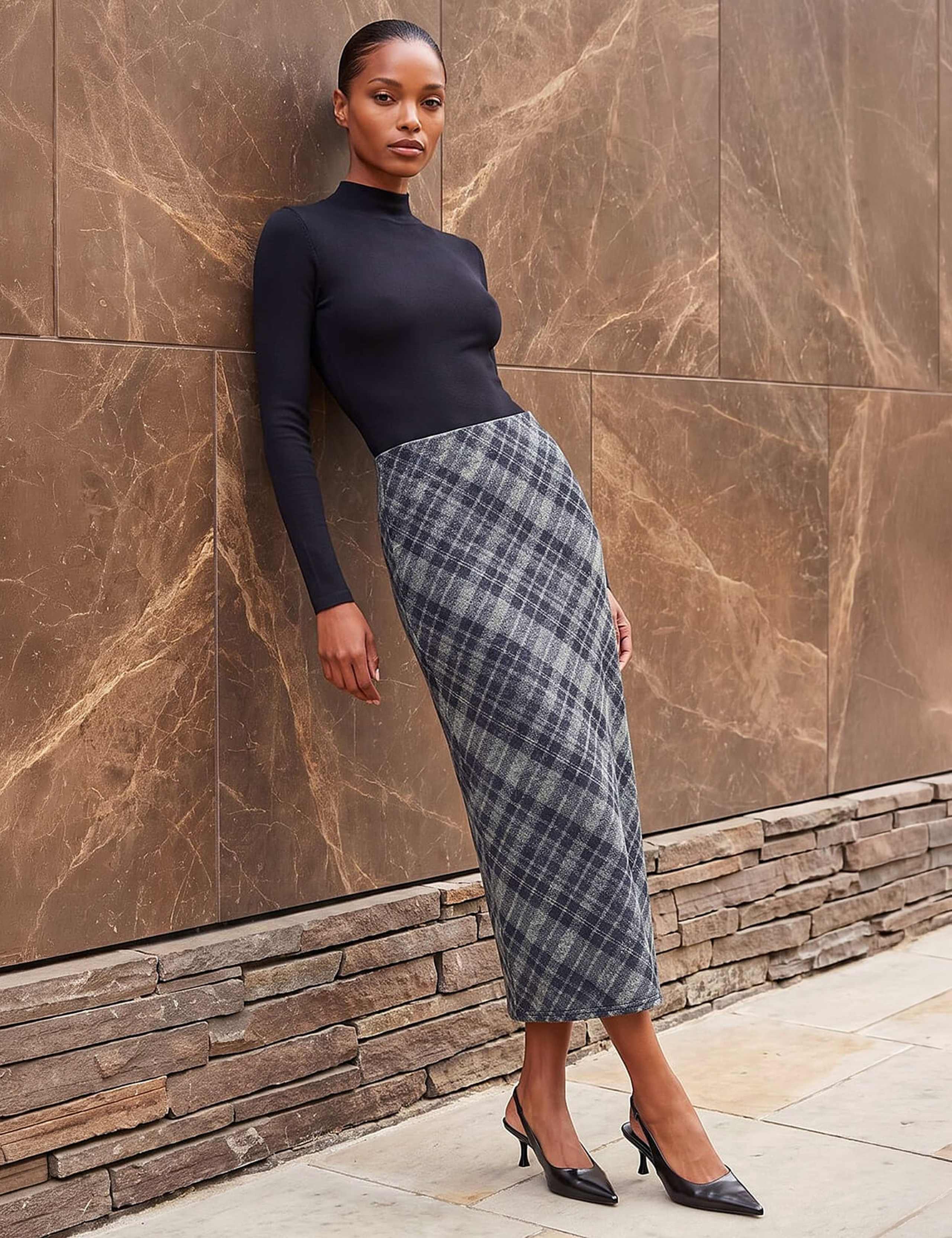 Check Shadow Panel Skirt 3 of 4