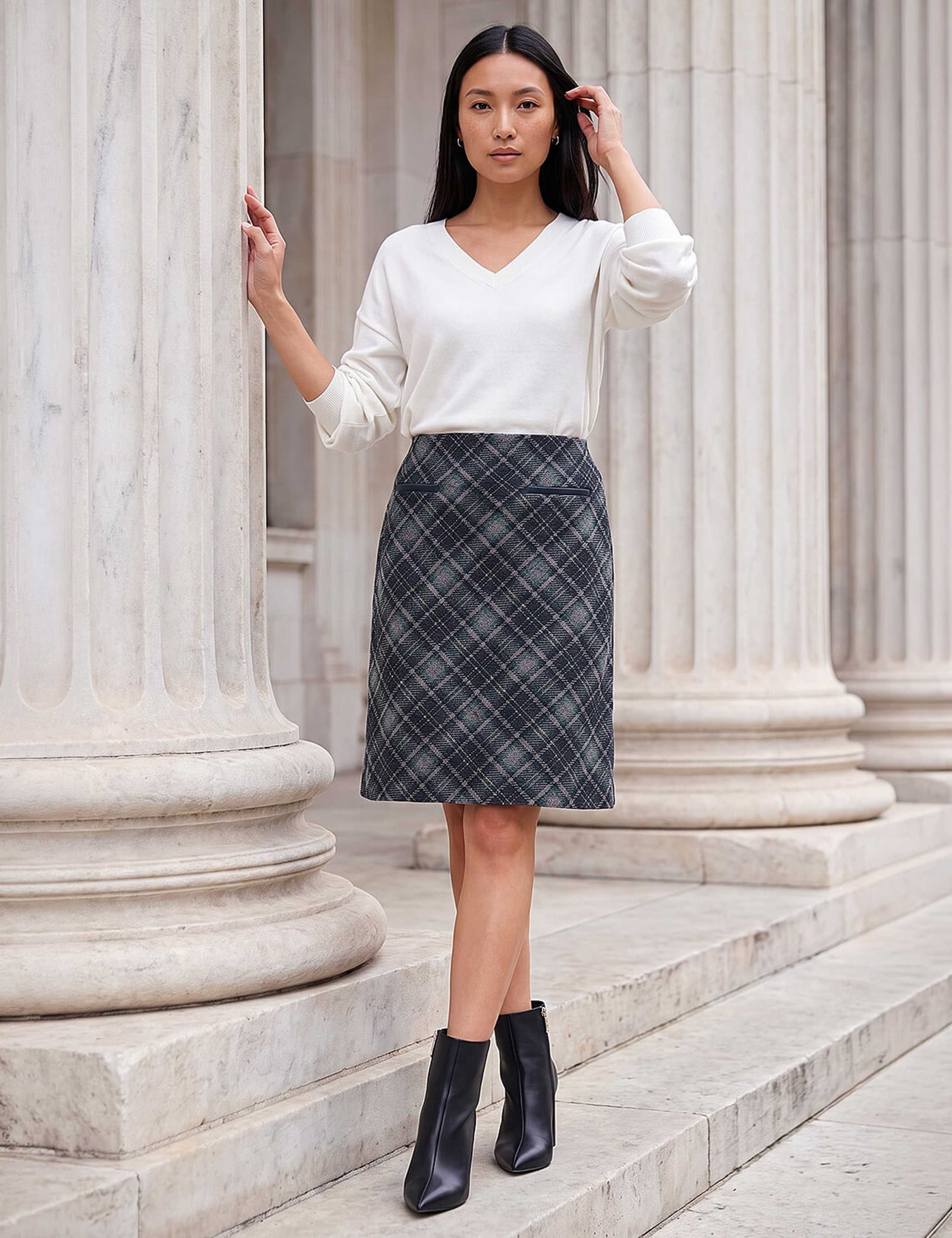 Bias Check Pull On Skirt 3 of 4