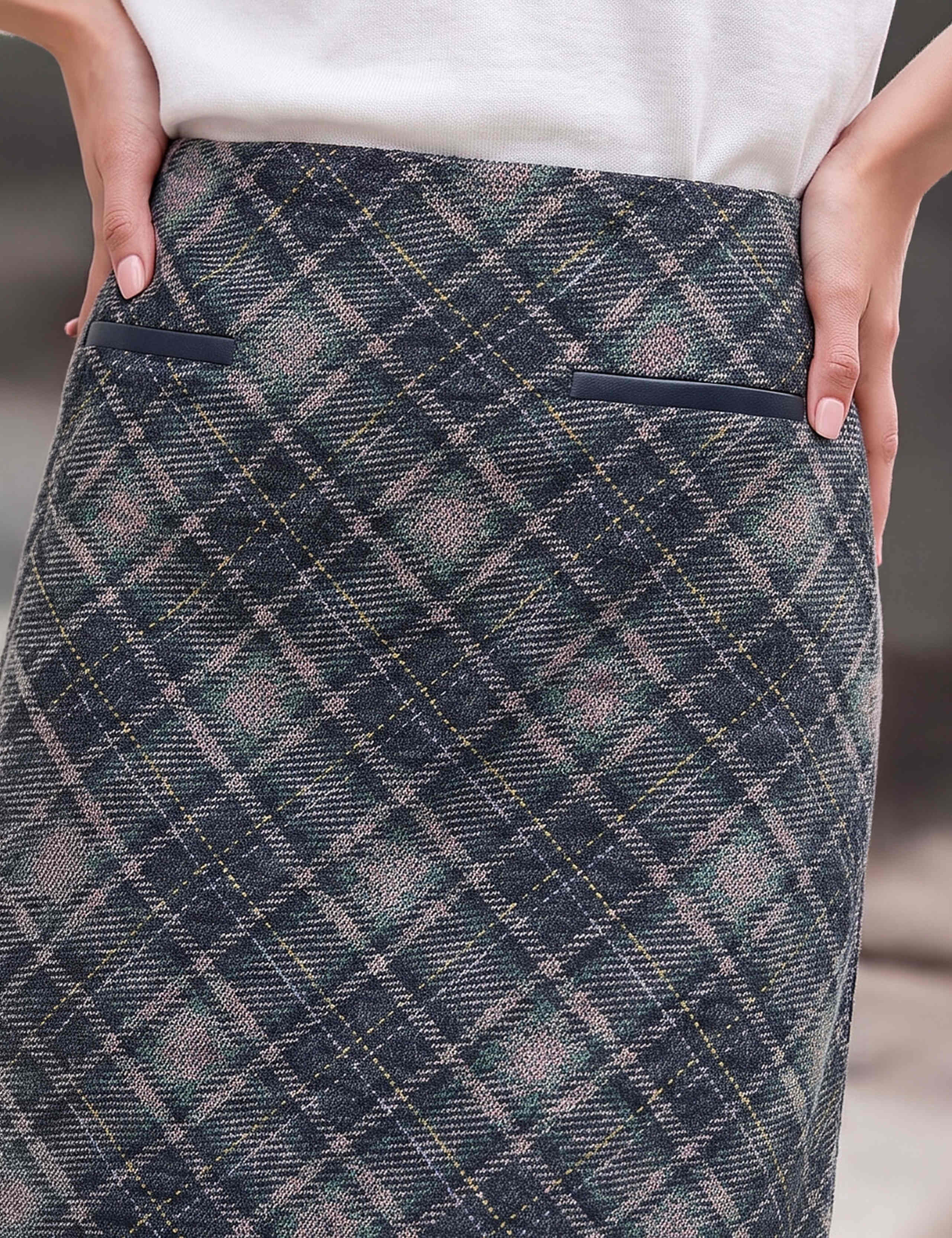 Bias Check Pull On Skirt 4 of 4